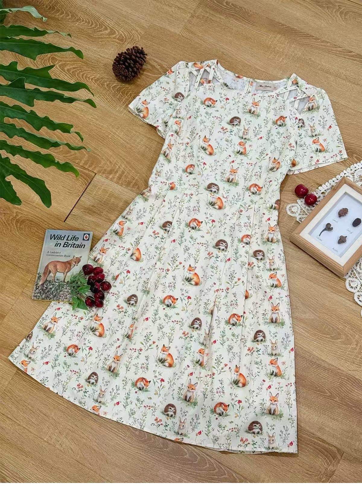 Baby Fox & Friends Cotton Dress