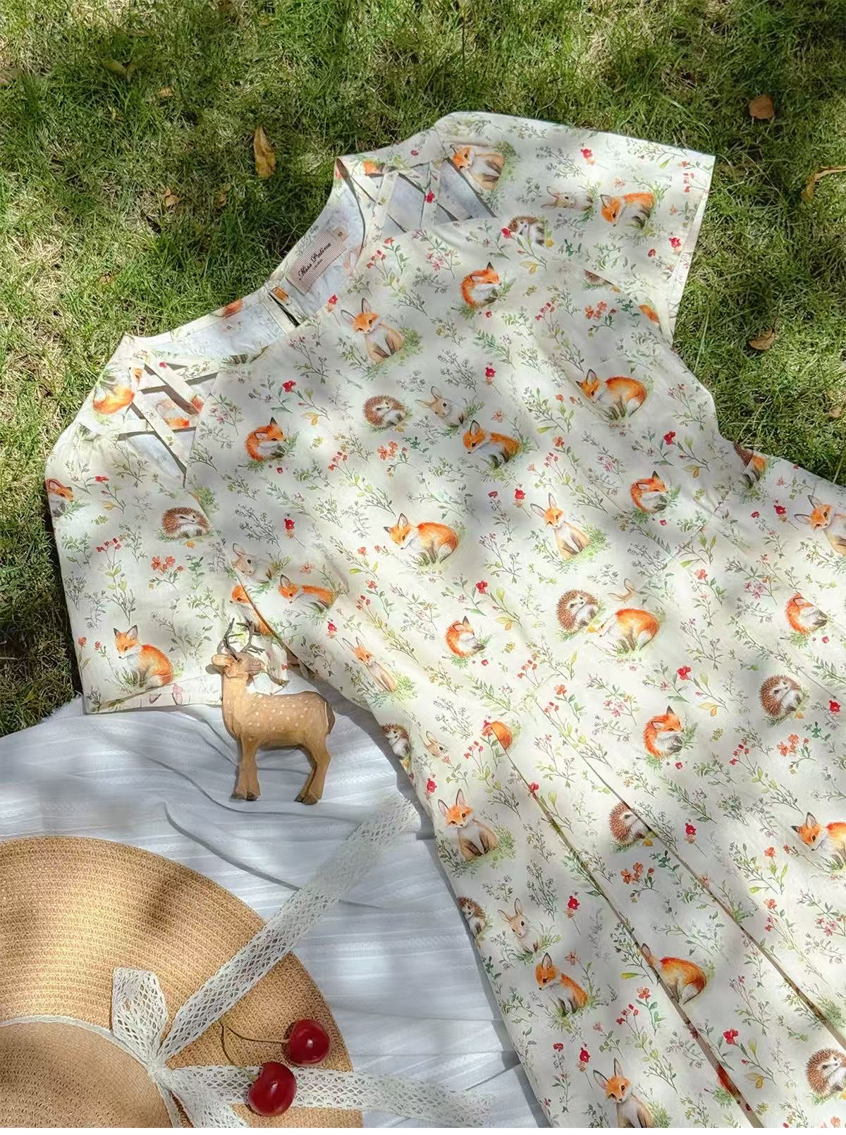 Baby Fox & Friends Cotton Dress