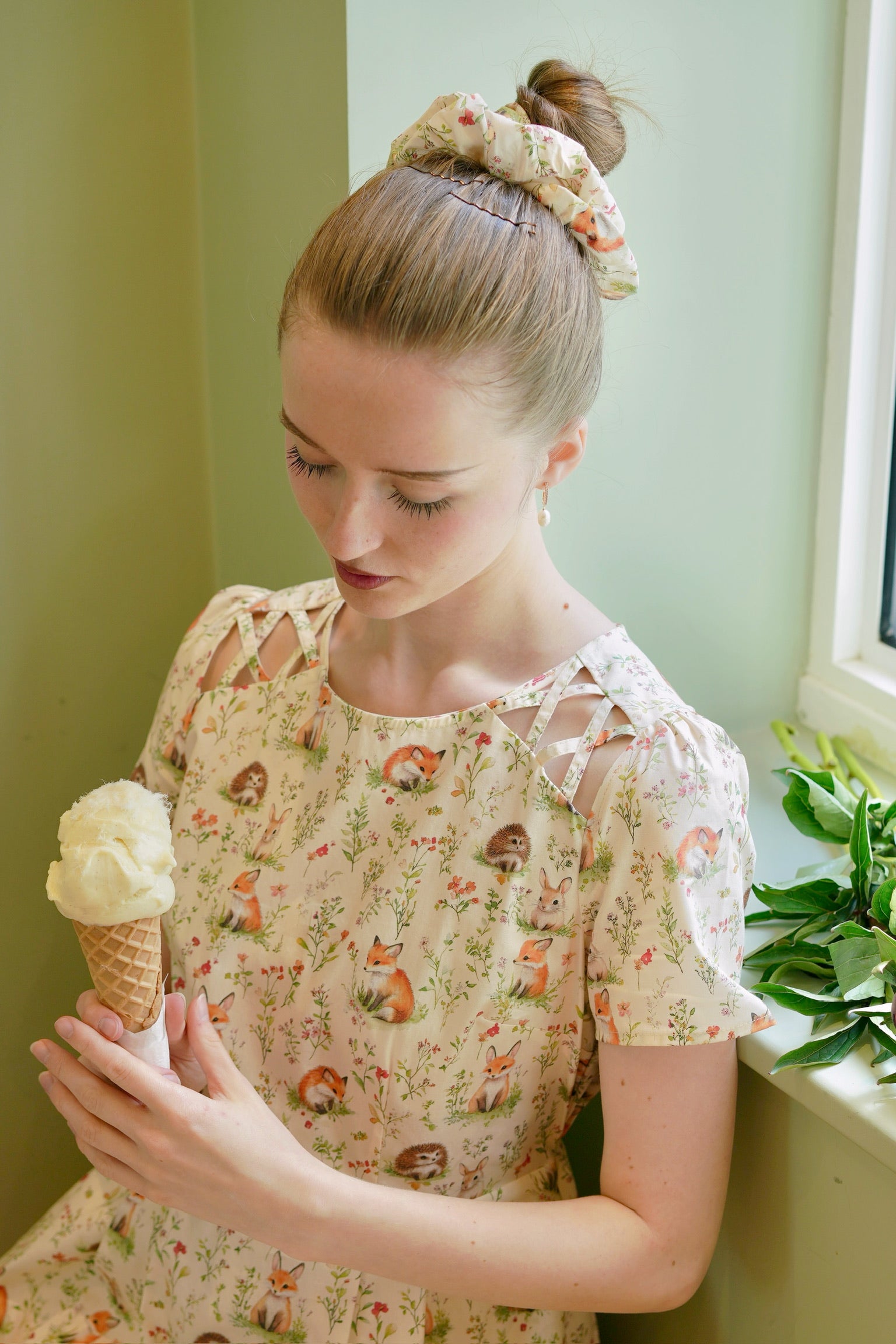 Baby Fox & Friends Cotton Scrunchie