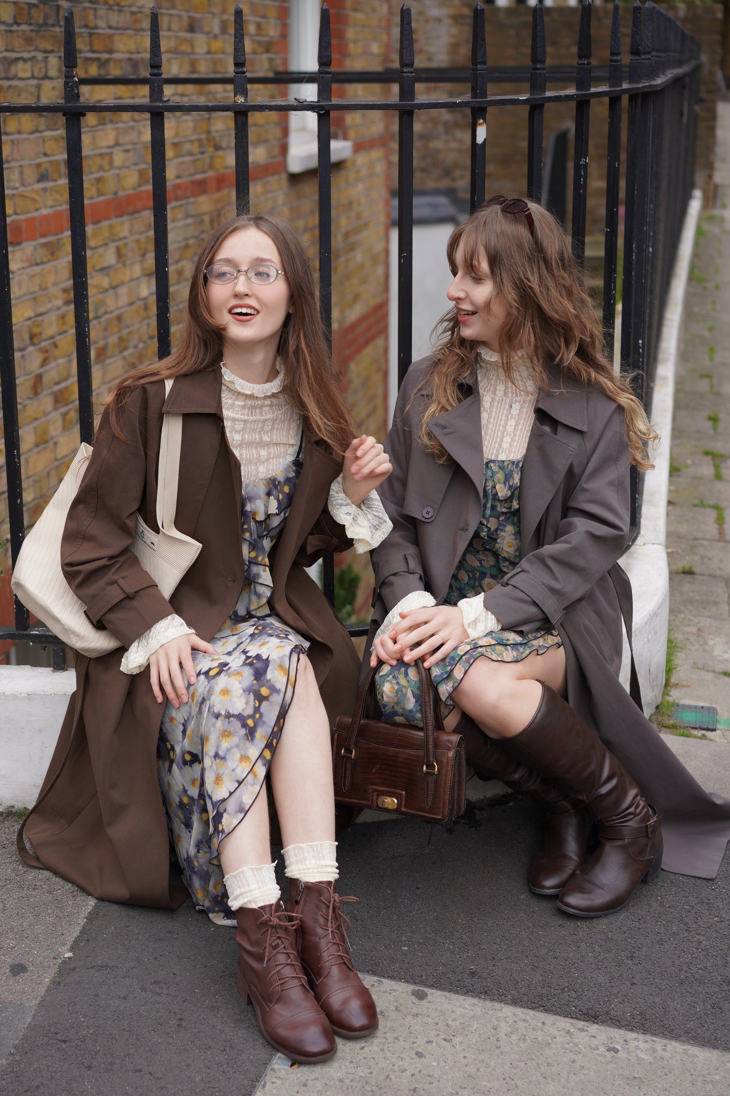 Baker Cat Trench Coat with scarf (London Grey)