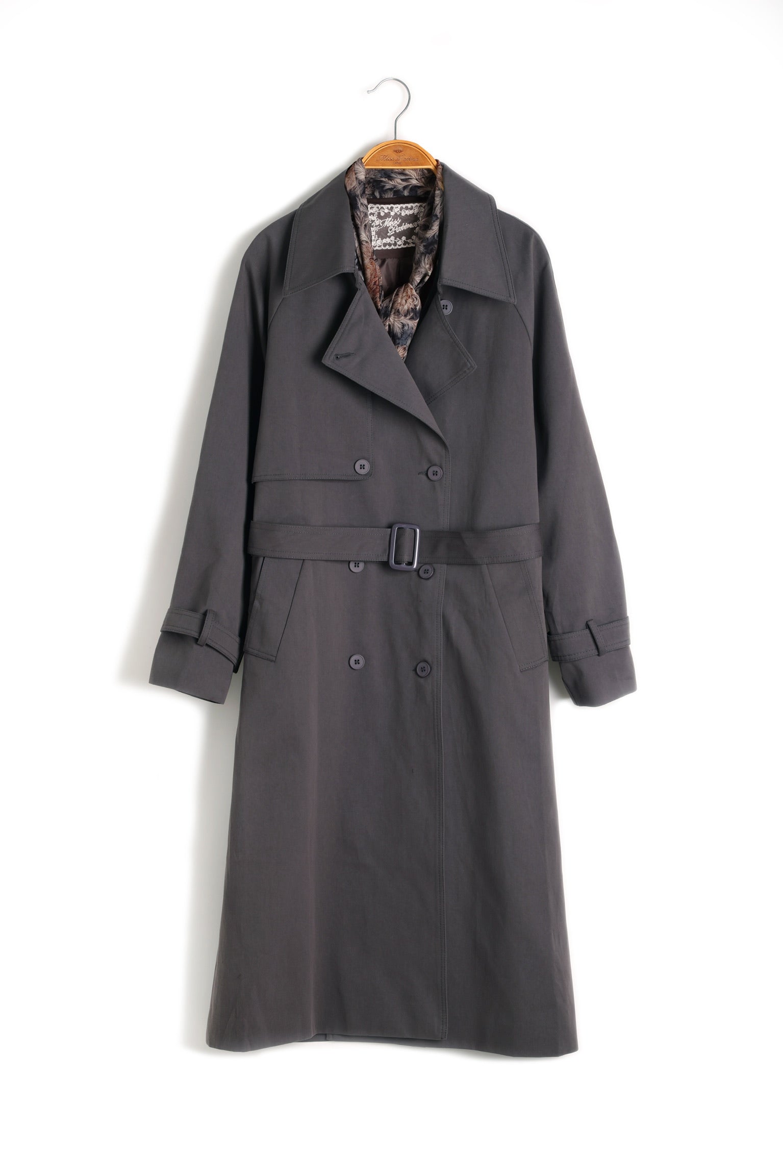 Baker Cat Trench Coat with scarf (London Grey)