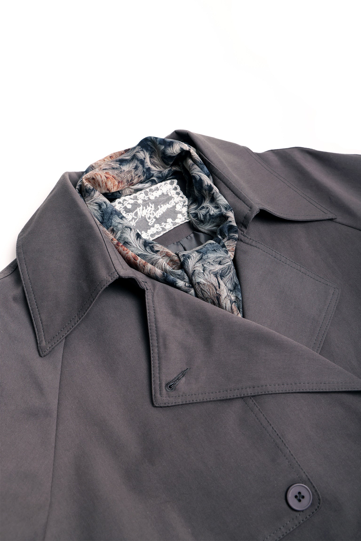 Baker Cat Trench Coat with scarf (London Grey)