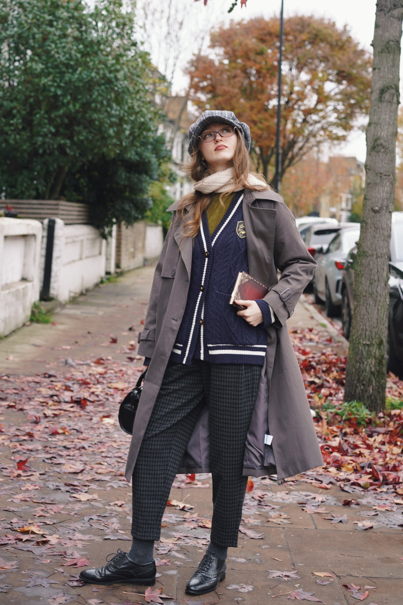 Baker Cat Trench Coat with scarf (London Grey)