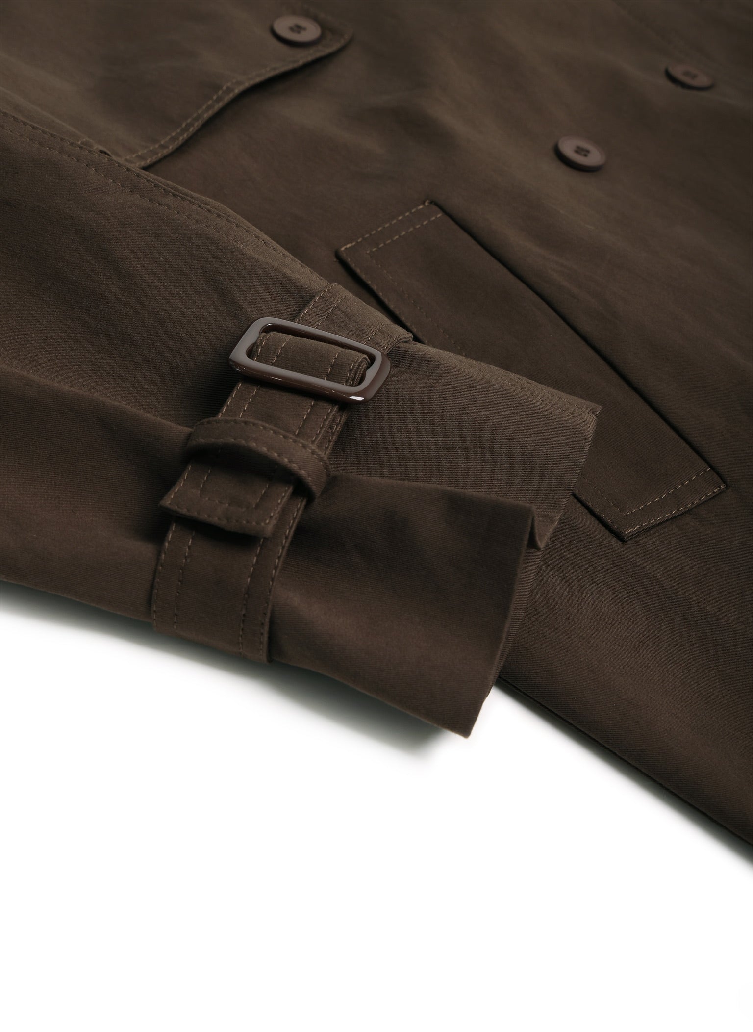 Baker Cat Trench Coat with scarf (Warm Chocolate)