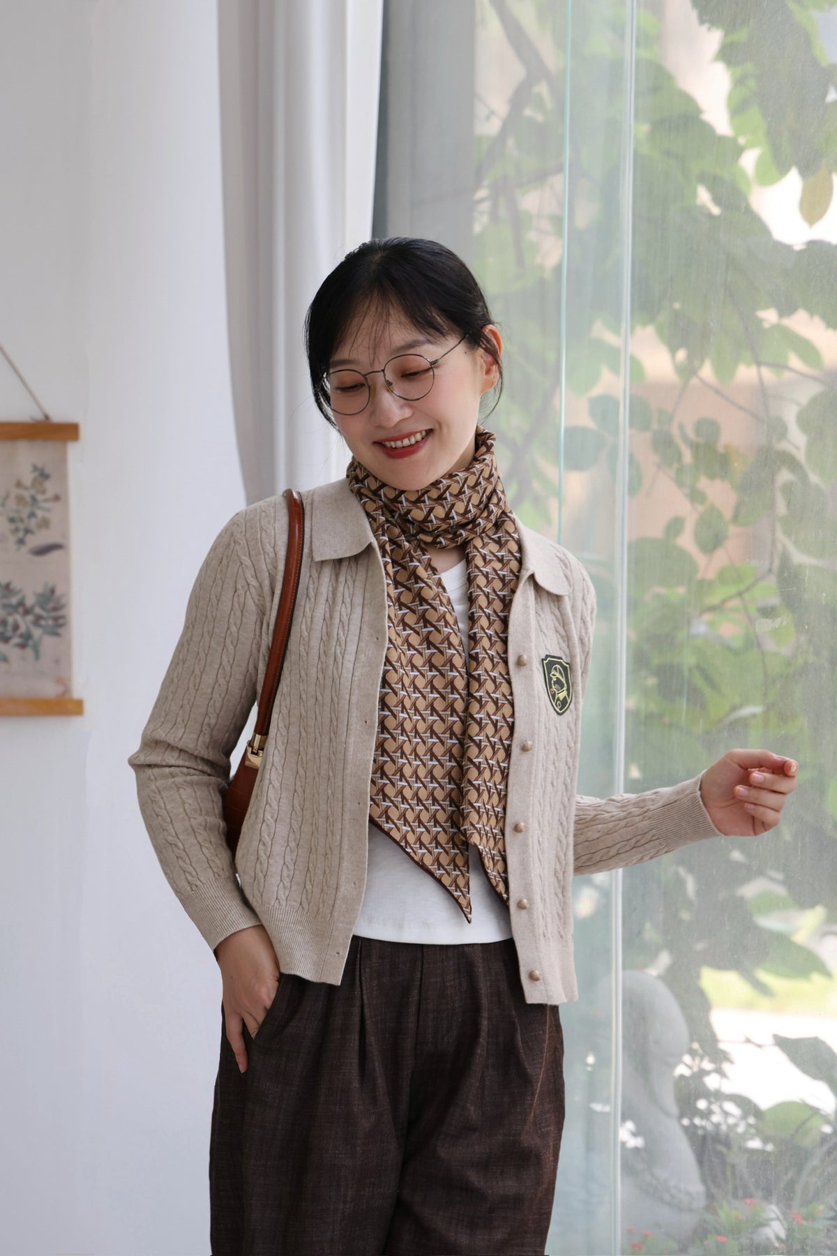 Baker Street Cat Cardigan & Scarf Set
