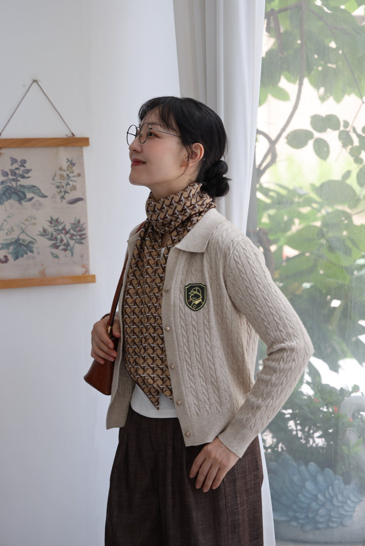 Baker Street Cat Cardigan & Scarf Set
