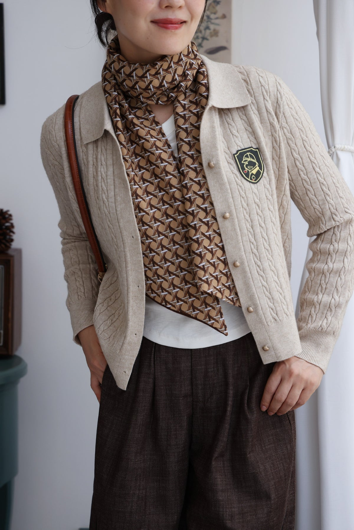 Baker Street Cat Cardigan & Scarf Set