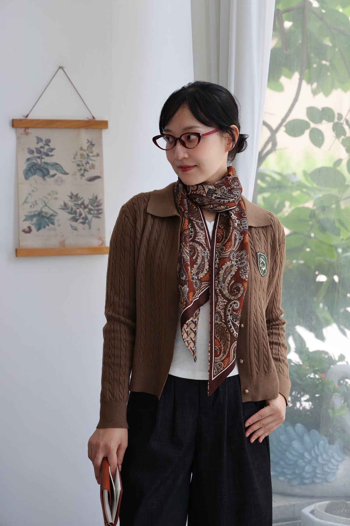 Baker Street Cat Cardigan & Scarf Set