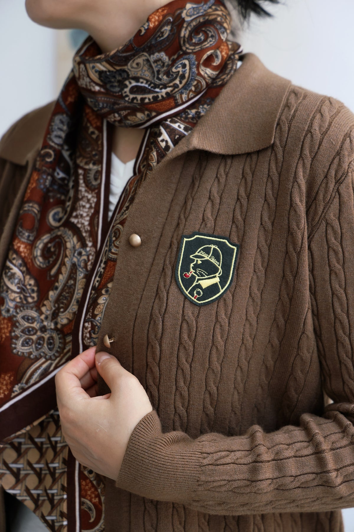 Baker Street Cat Cardigan & Scarf Set