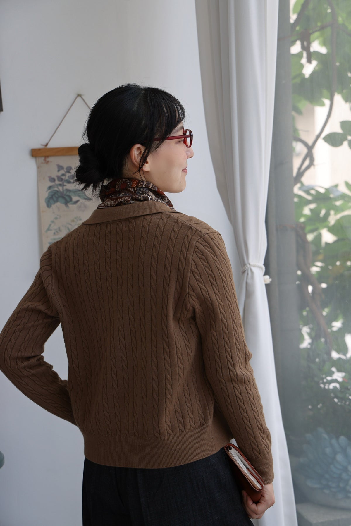 Baker Street Cat Cardigan & Scarf Set
