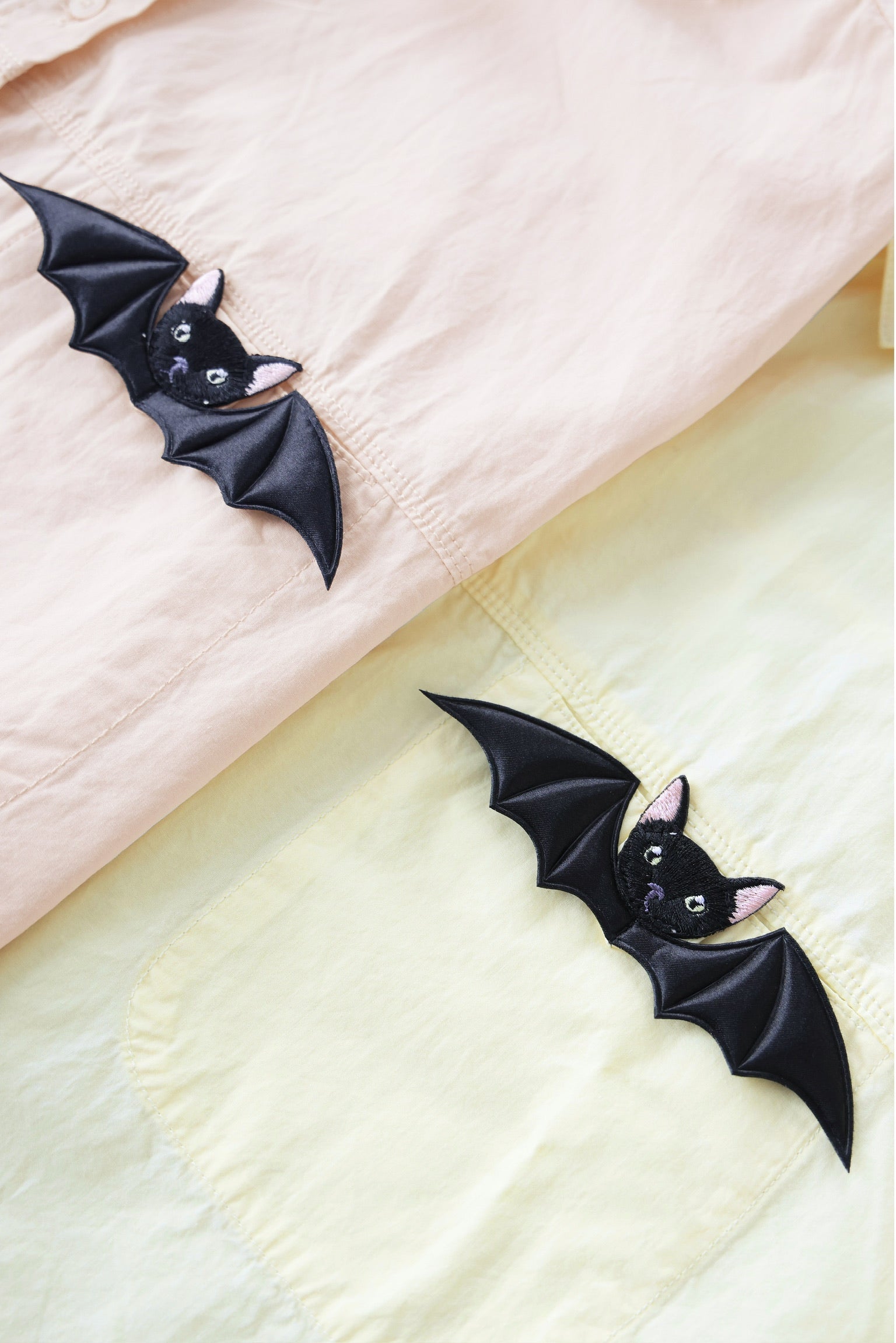 Bat Cat Cotton Shirt (Pale Pumpkin)