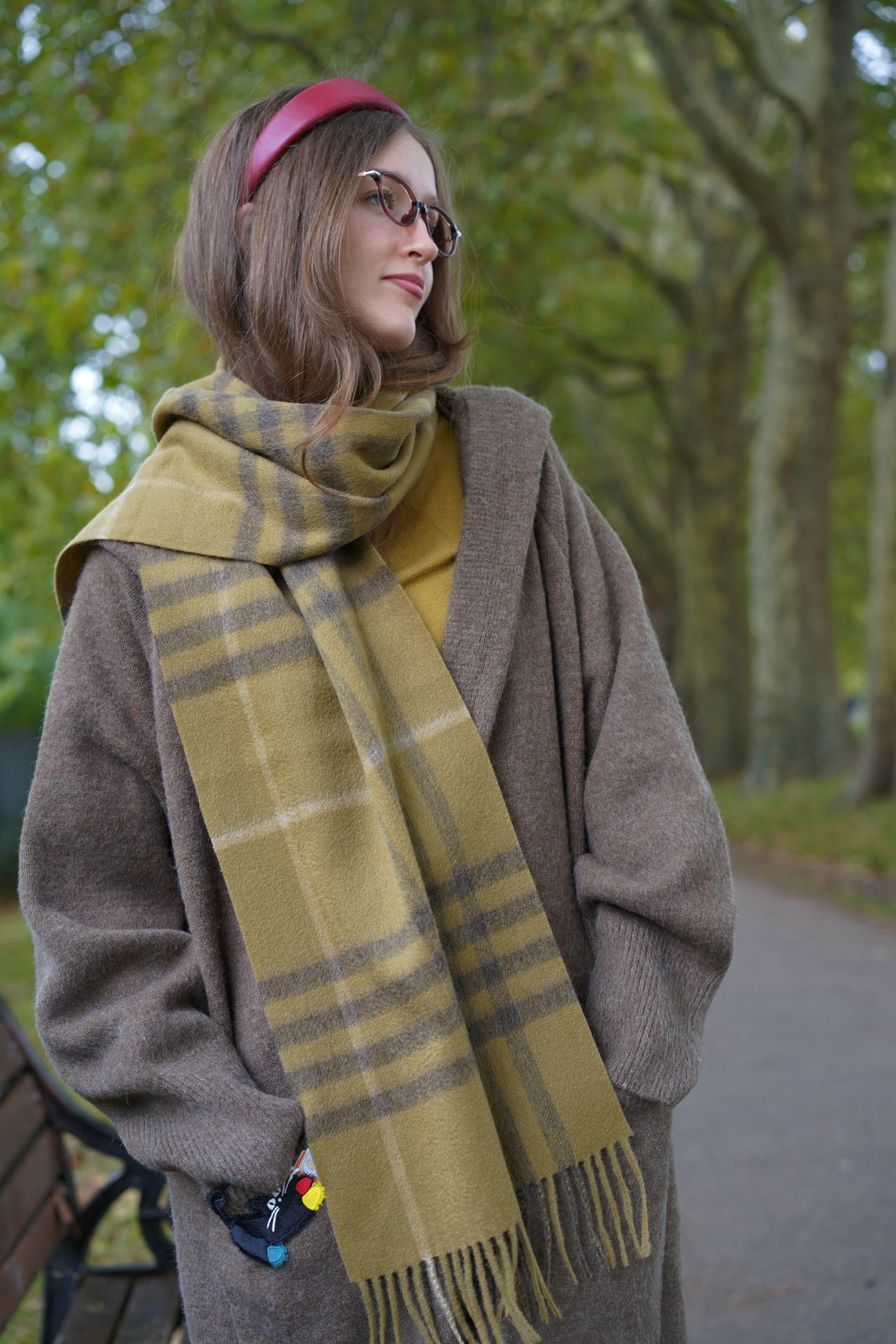 Bibliocat Hoodie Oversized Knit Coat