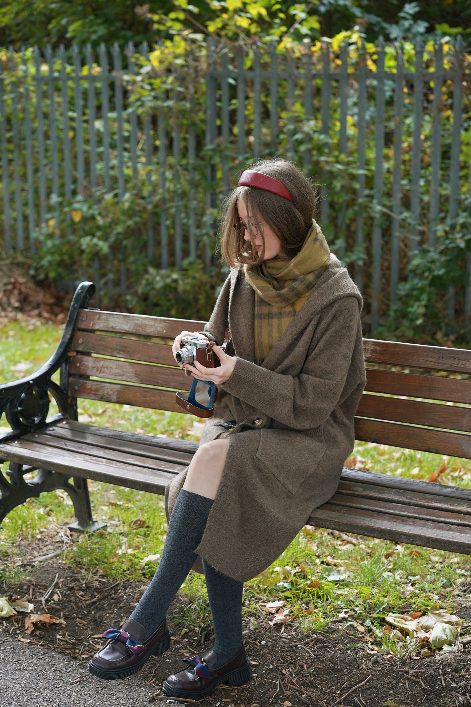 Bibliocat Hoodie Oversized Knit Coat