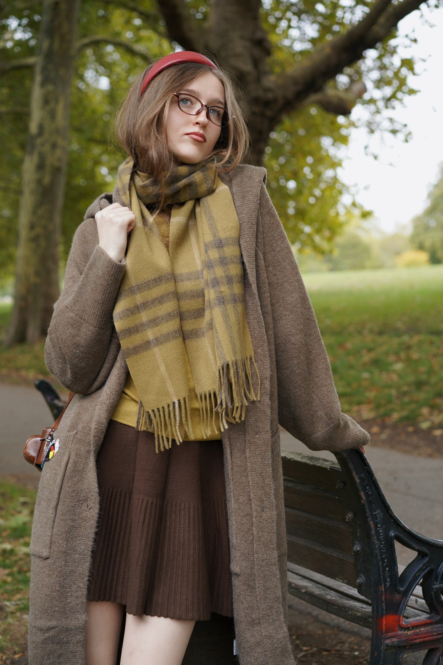 Bibliocat Hoodie Oversized Knit Coat