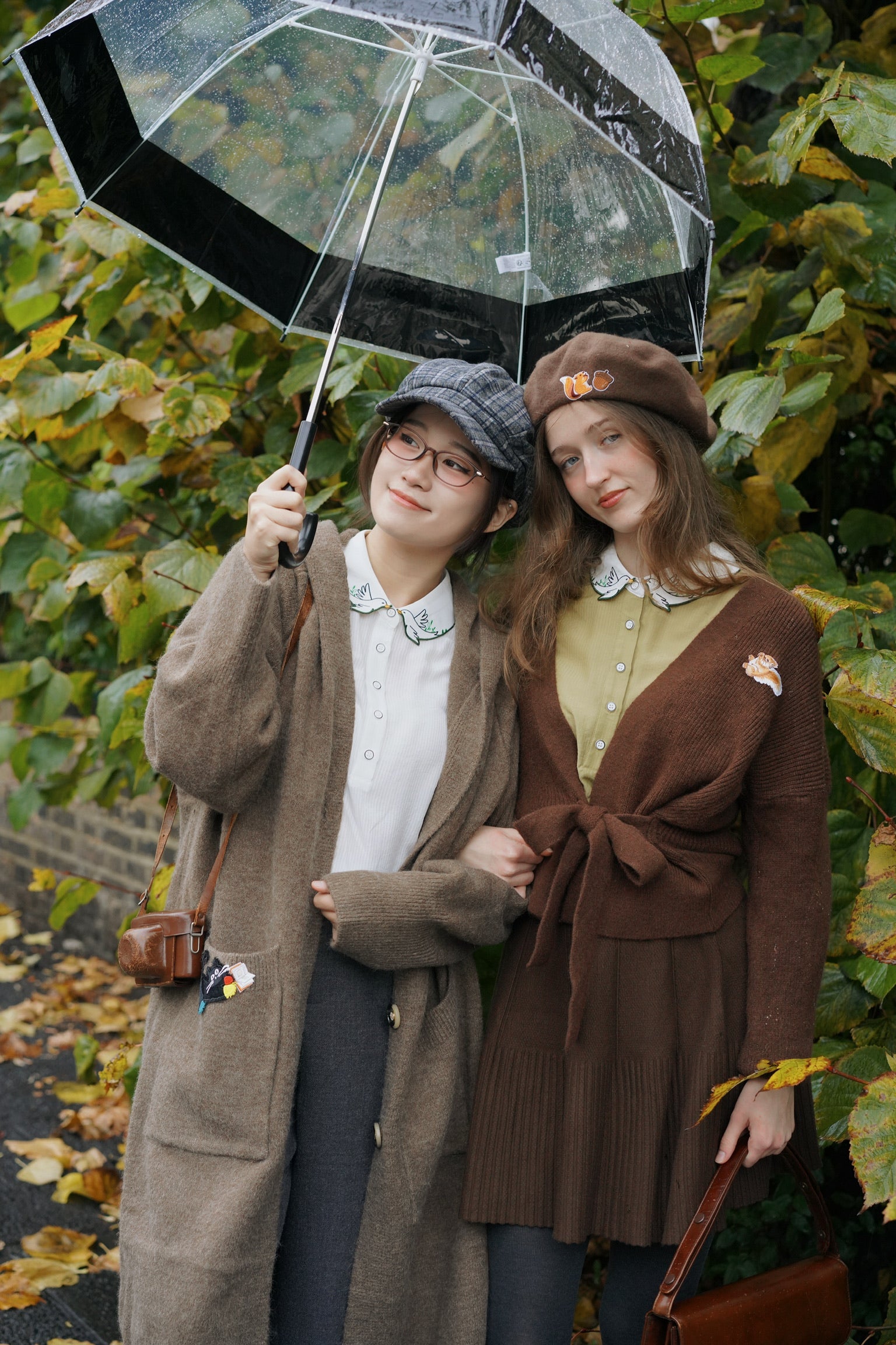 Bibliocat Hoodie Oversized Knit Coat