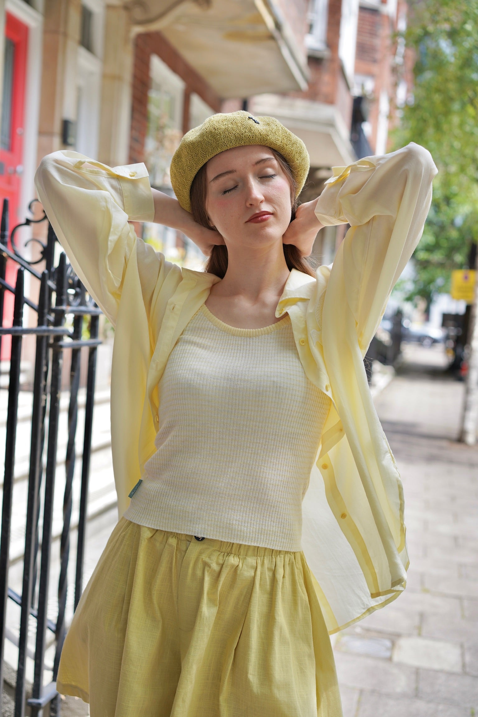 Birdsong Lyocell Shirt Set (Butter Yellow)