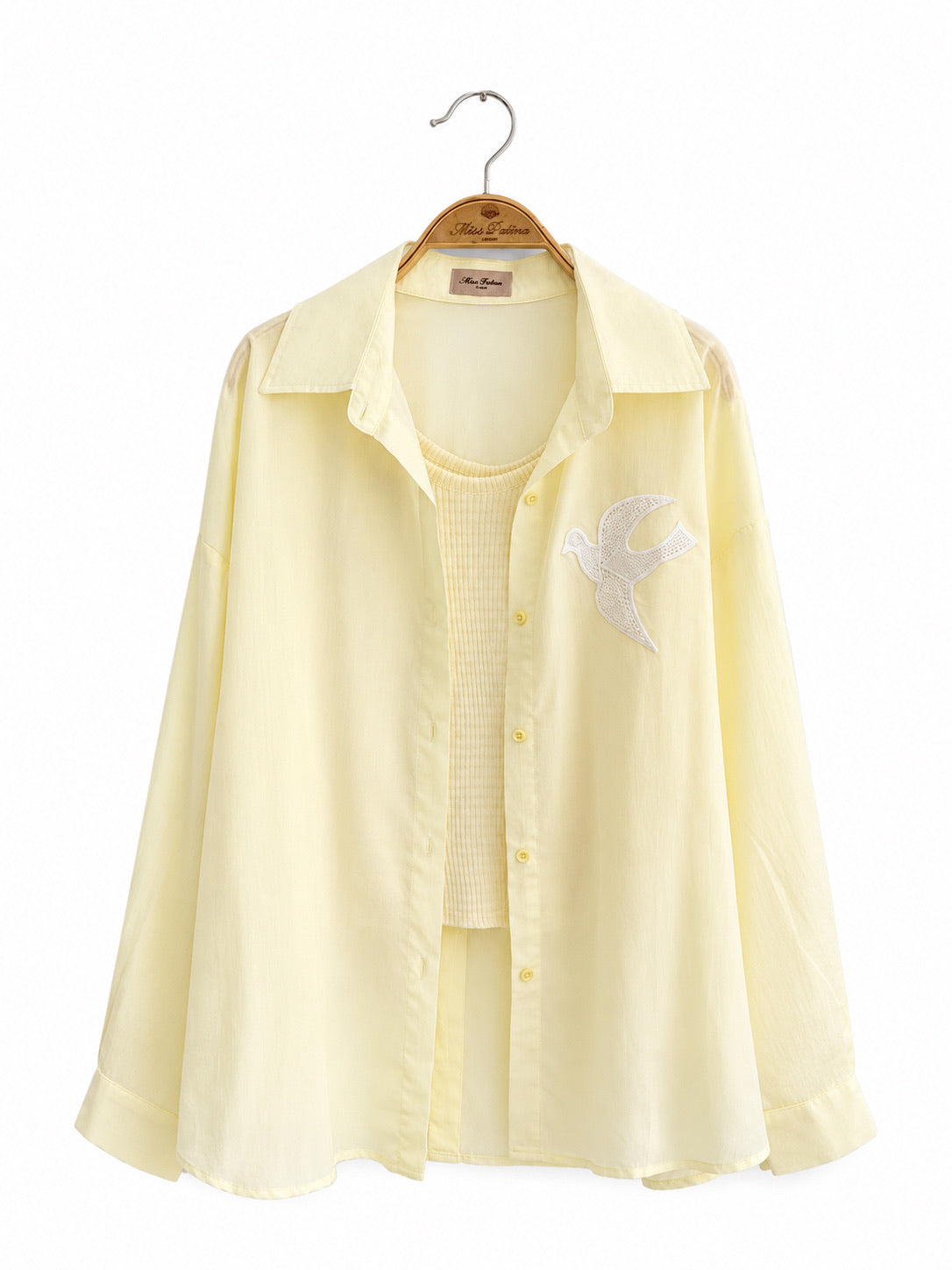 Birdsong Lyocell Shirt Set (Butter Yellow)