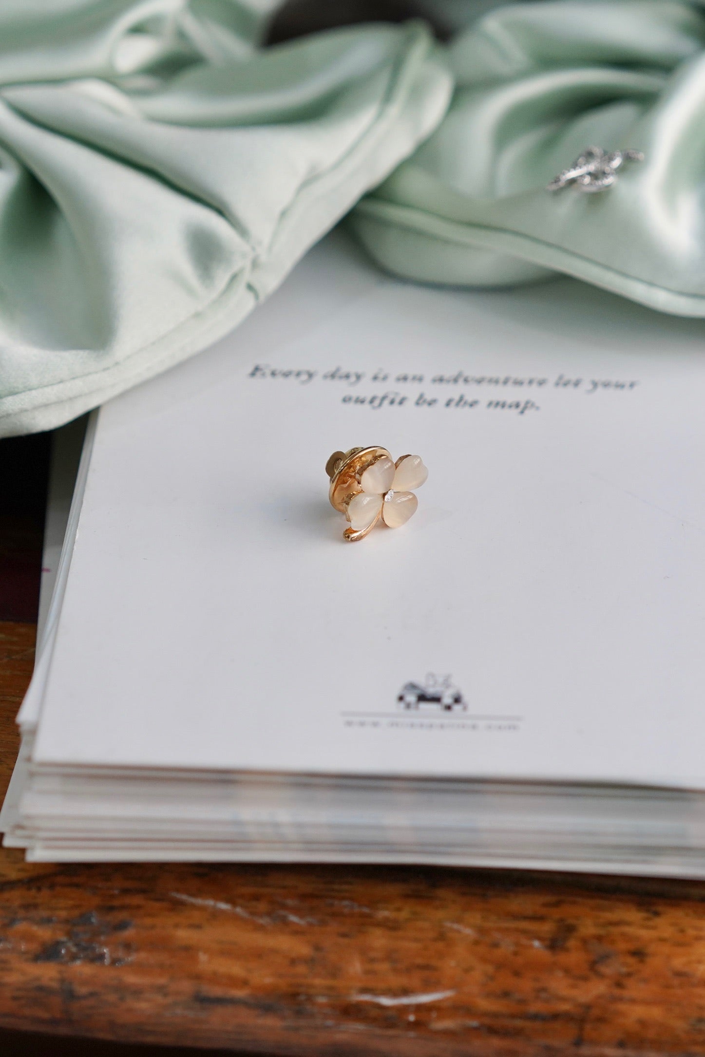 Blush Clover Mini Pin