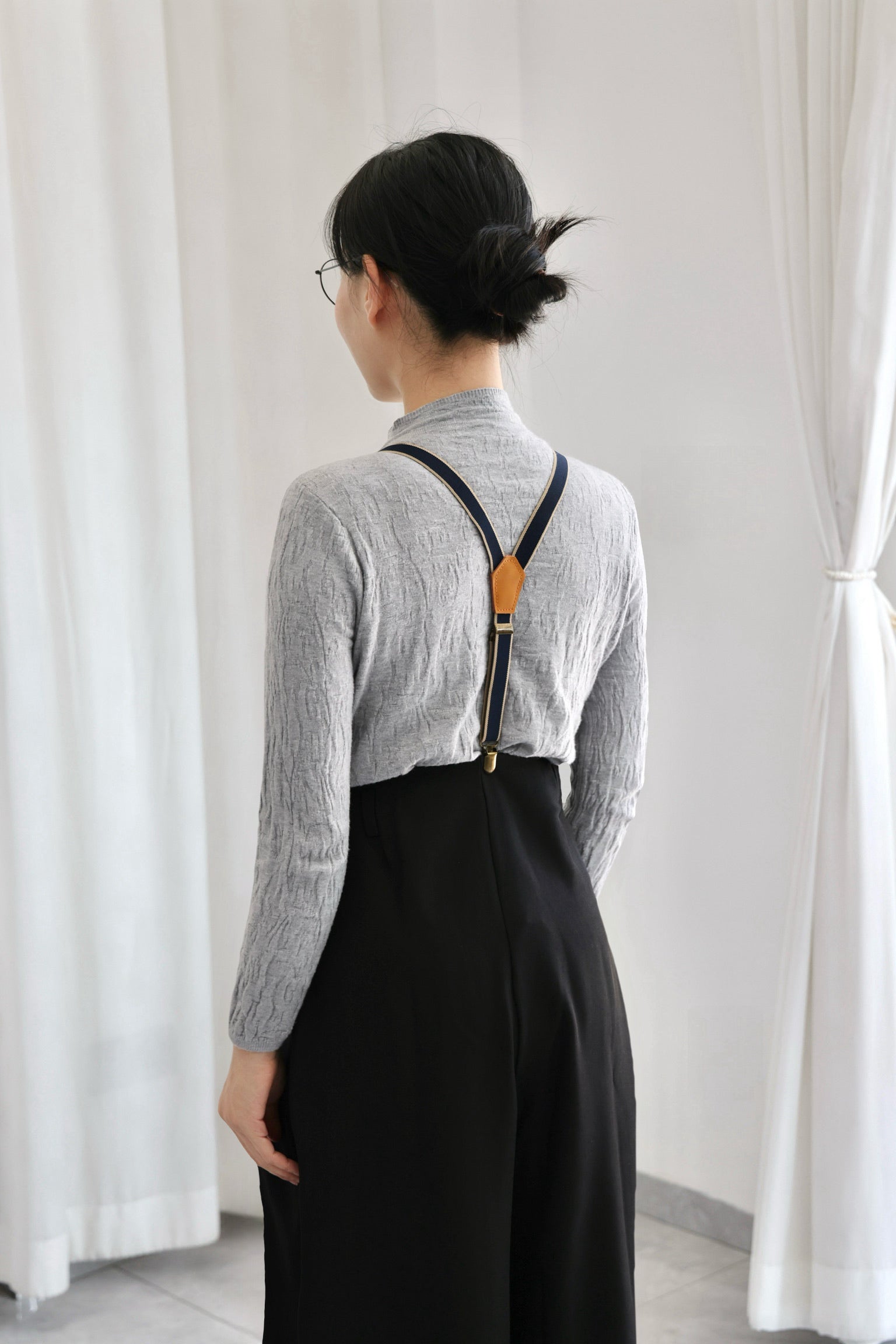 Bookshop Wide-Leg Trousers (Black)