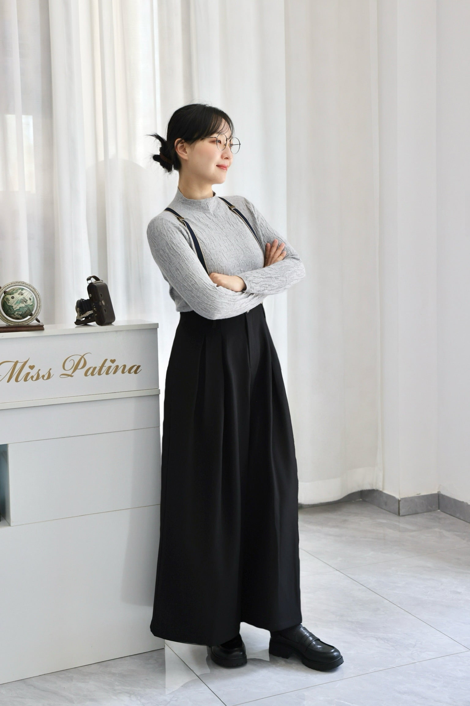 Autumn Grove Knit Top (Grey)