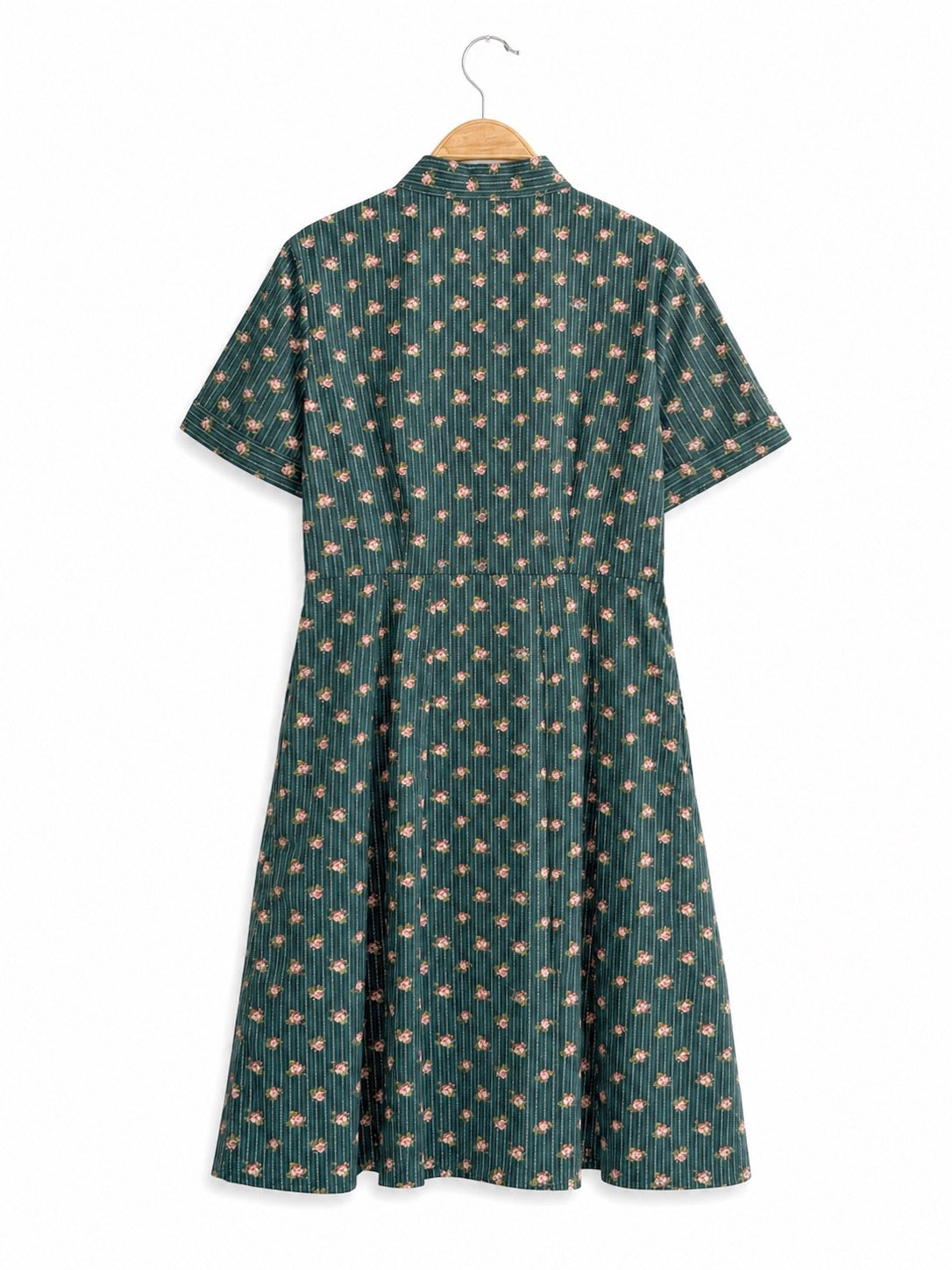 Bookshop Tie-Neck Dress (Green)