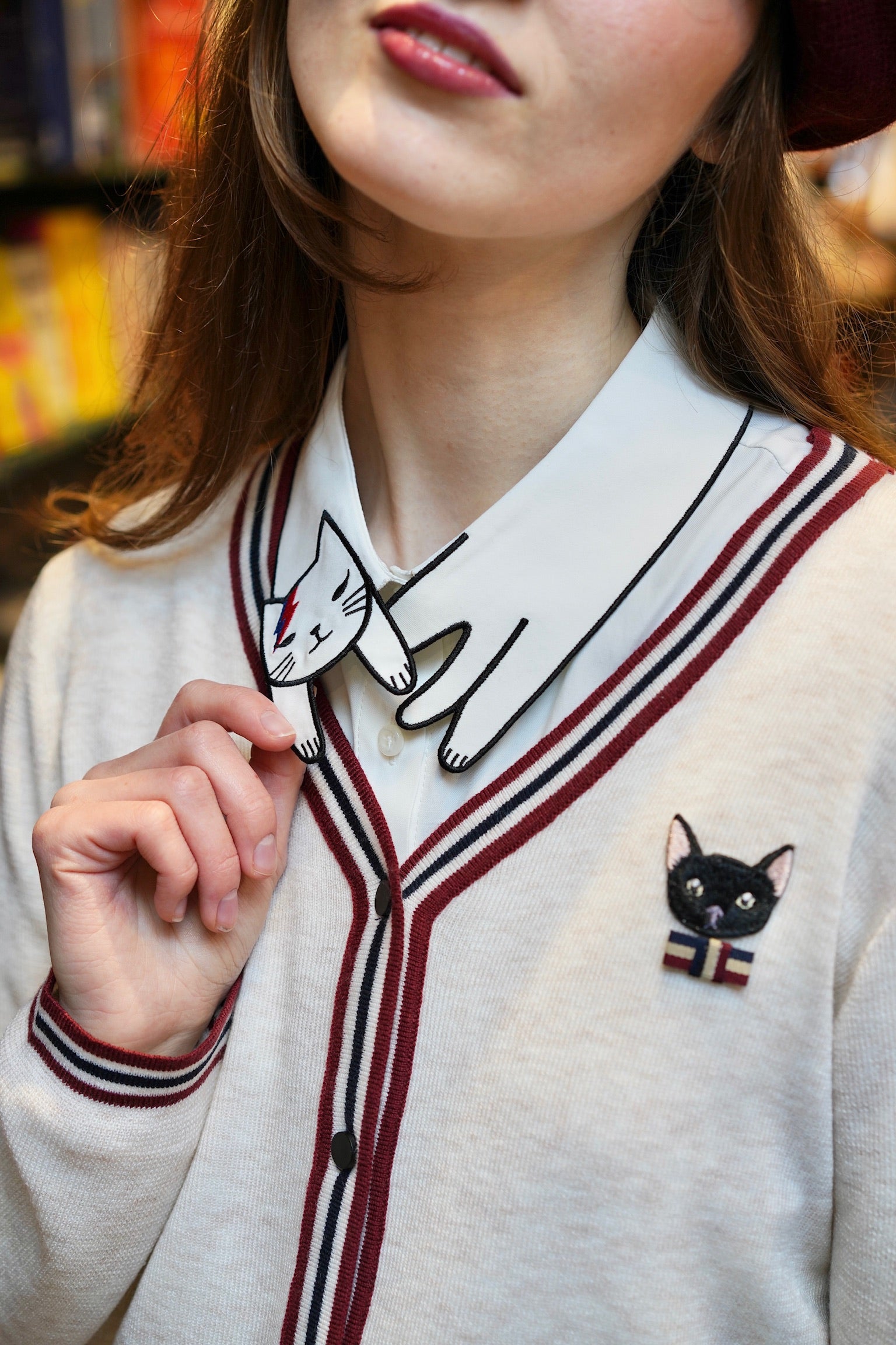 Bowie Cat Mock Collar