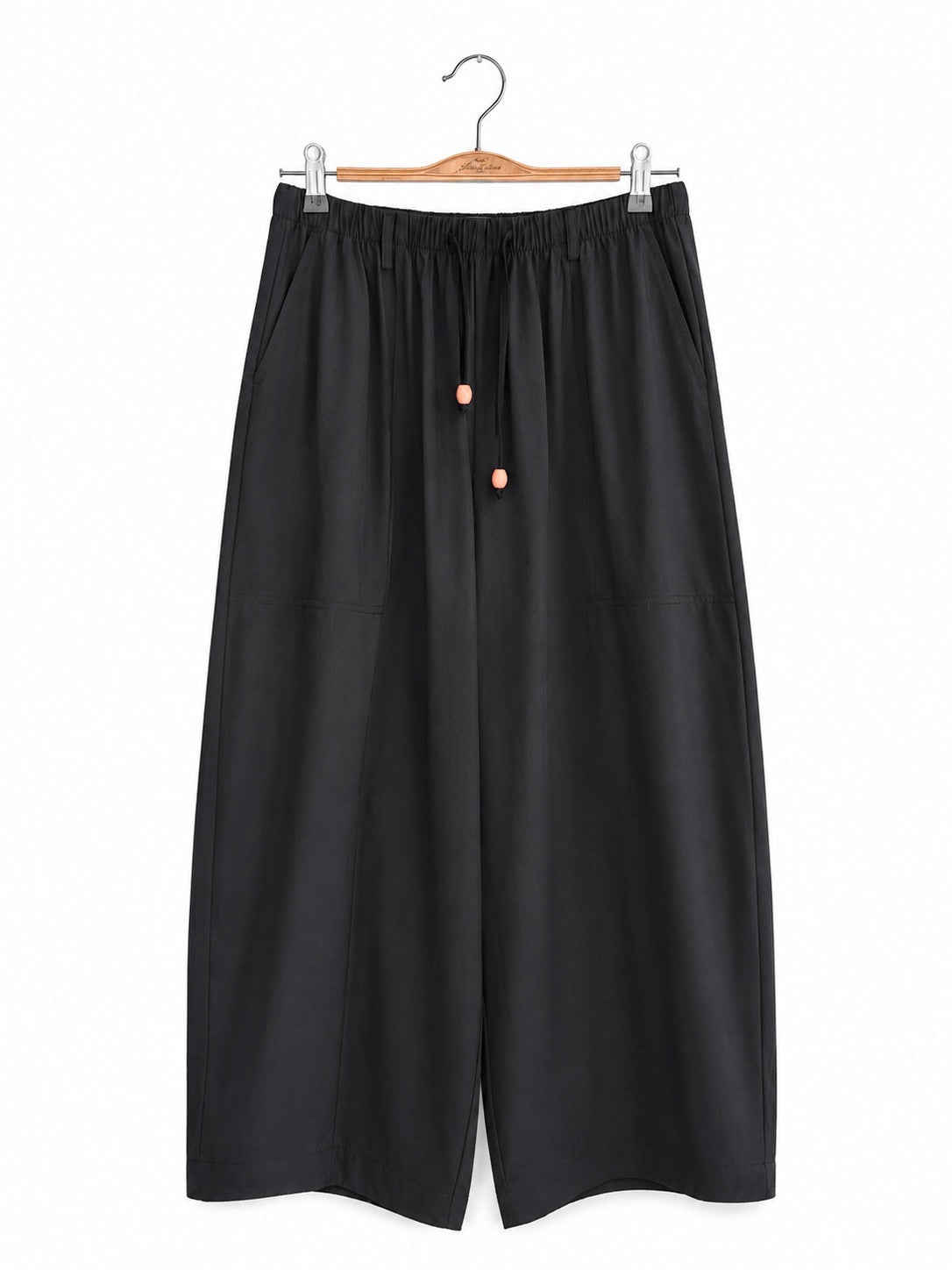 Breeze Runner Wide-Leg Pants (Black)