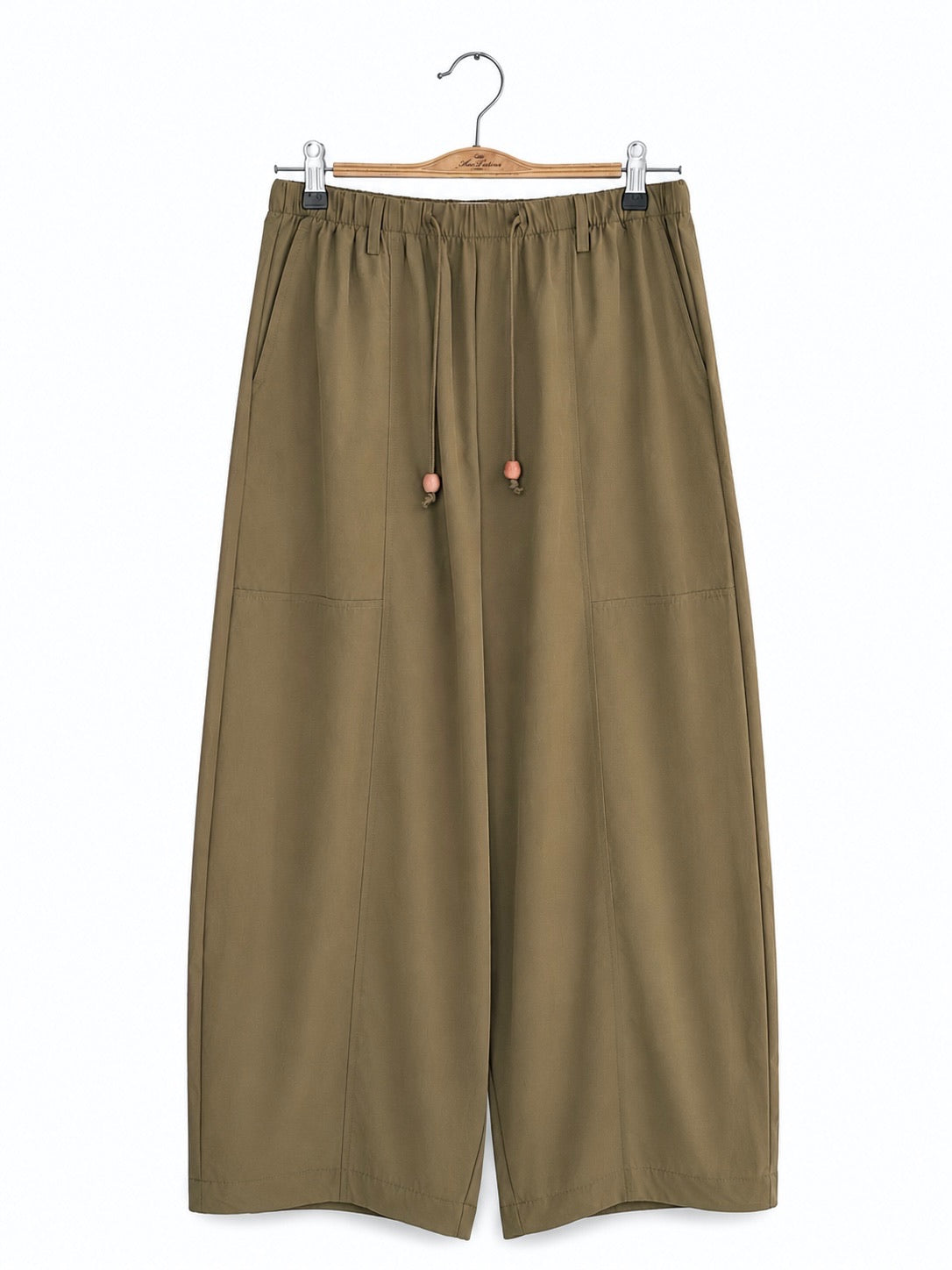 Breeze Runner Wide-Leg Pants (Khaki)