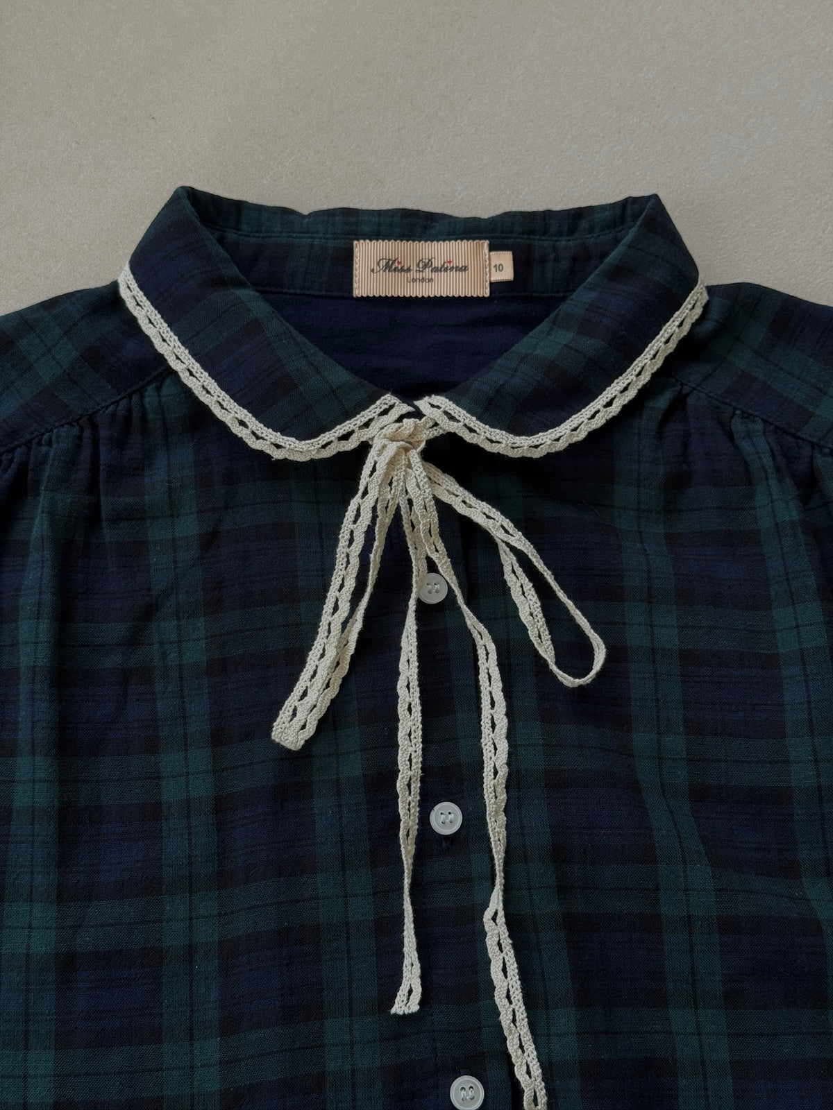 Briony Tartan Cotton Blouse
