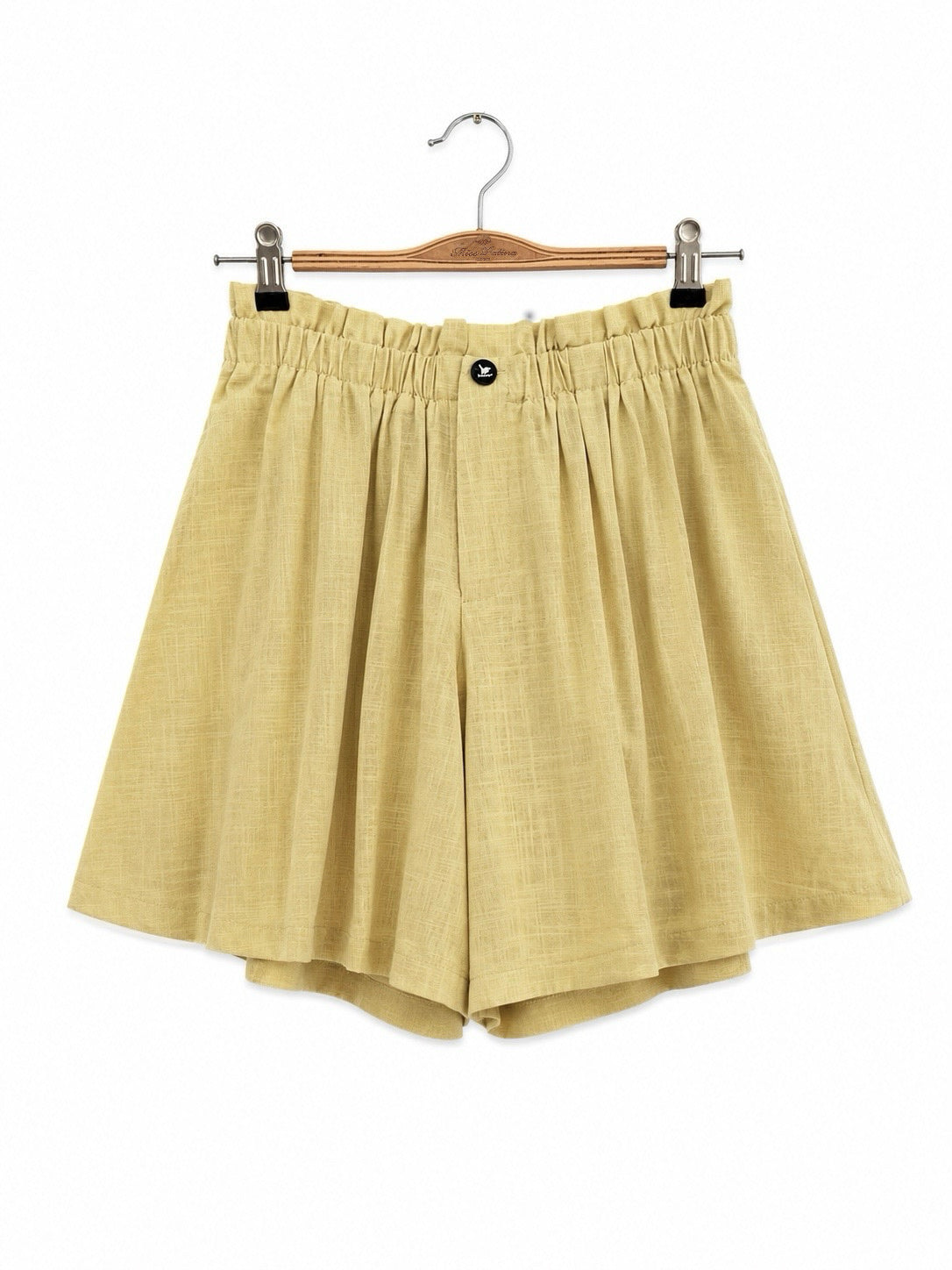Buttercup Breeze Cotton Shorts (Light Mustard)