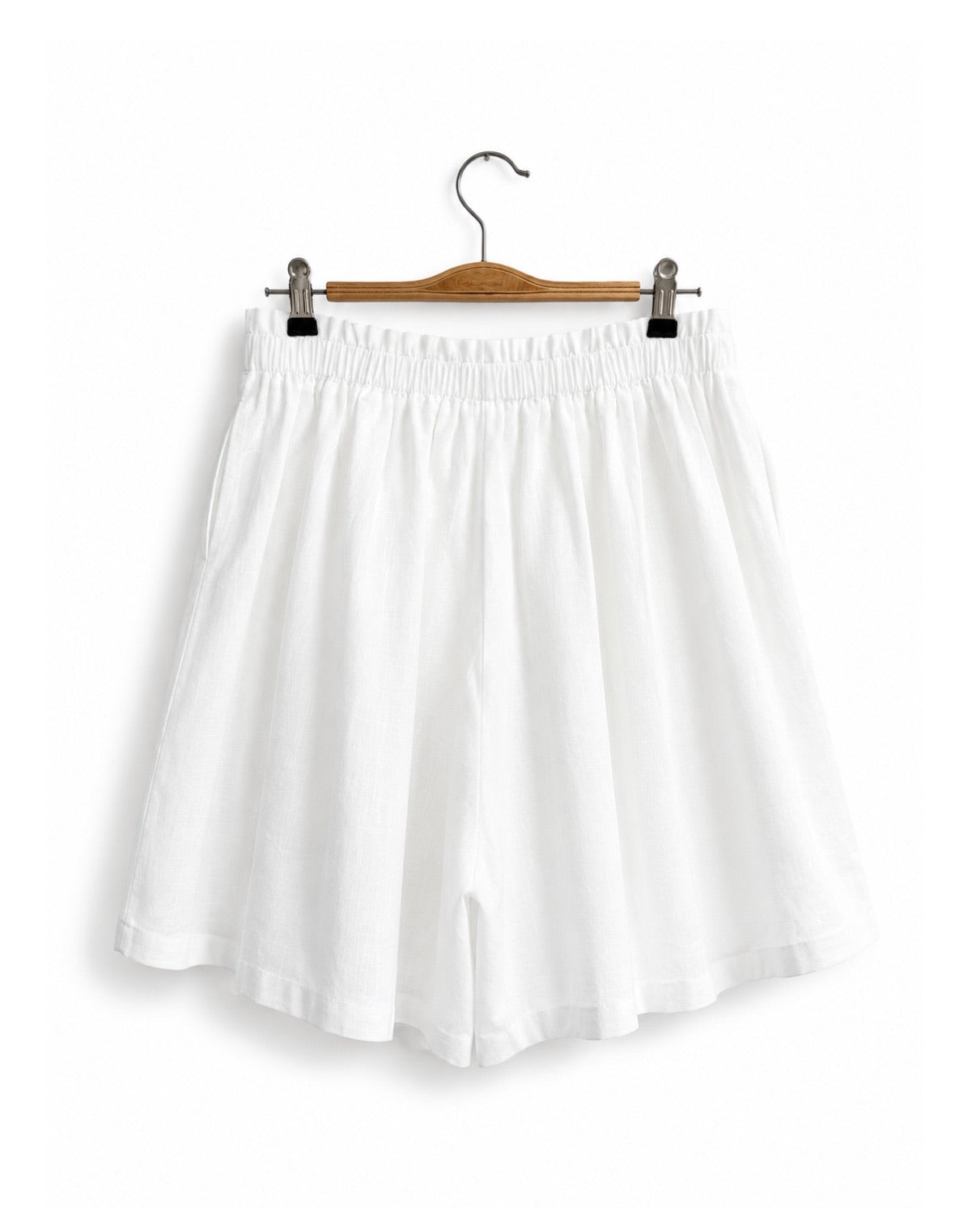 Buttercup Breeze Cotton Shorts (White)