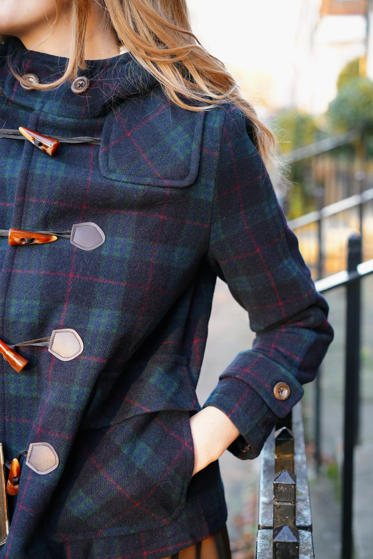 Caledonian Wool Duffle Coat (Tartan)