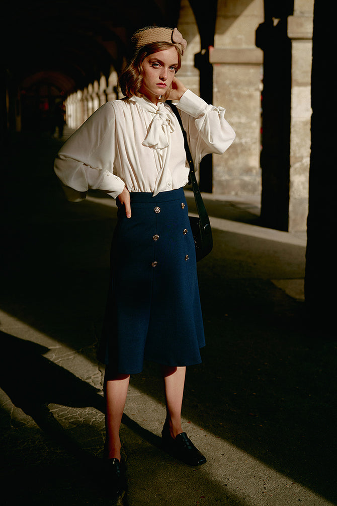 Camille Sheer Skirt - Taupe