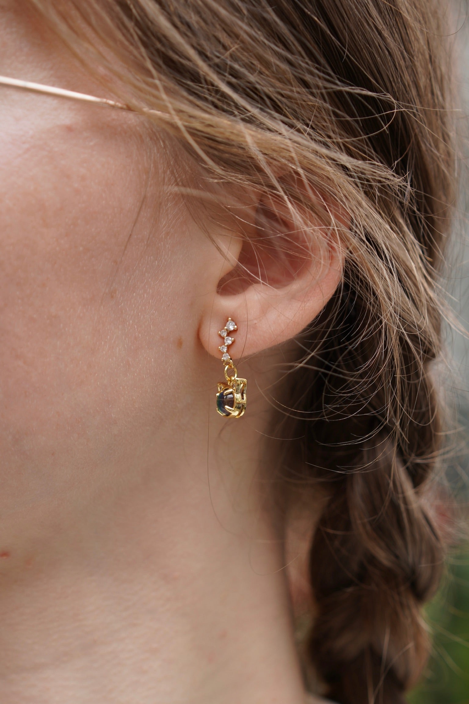 Cat Eye Kitten Earrings