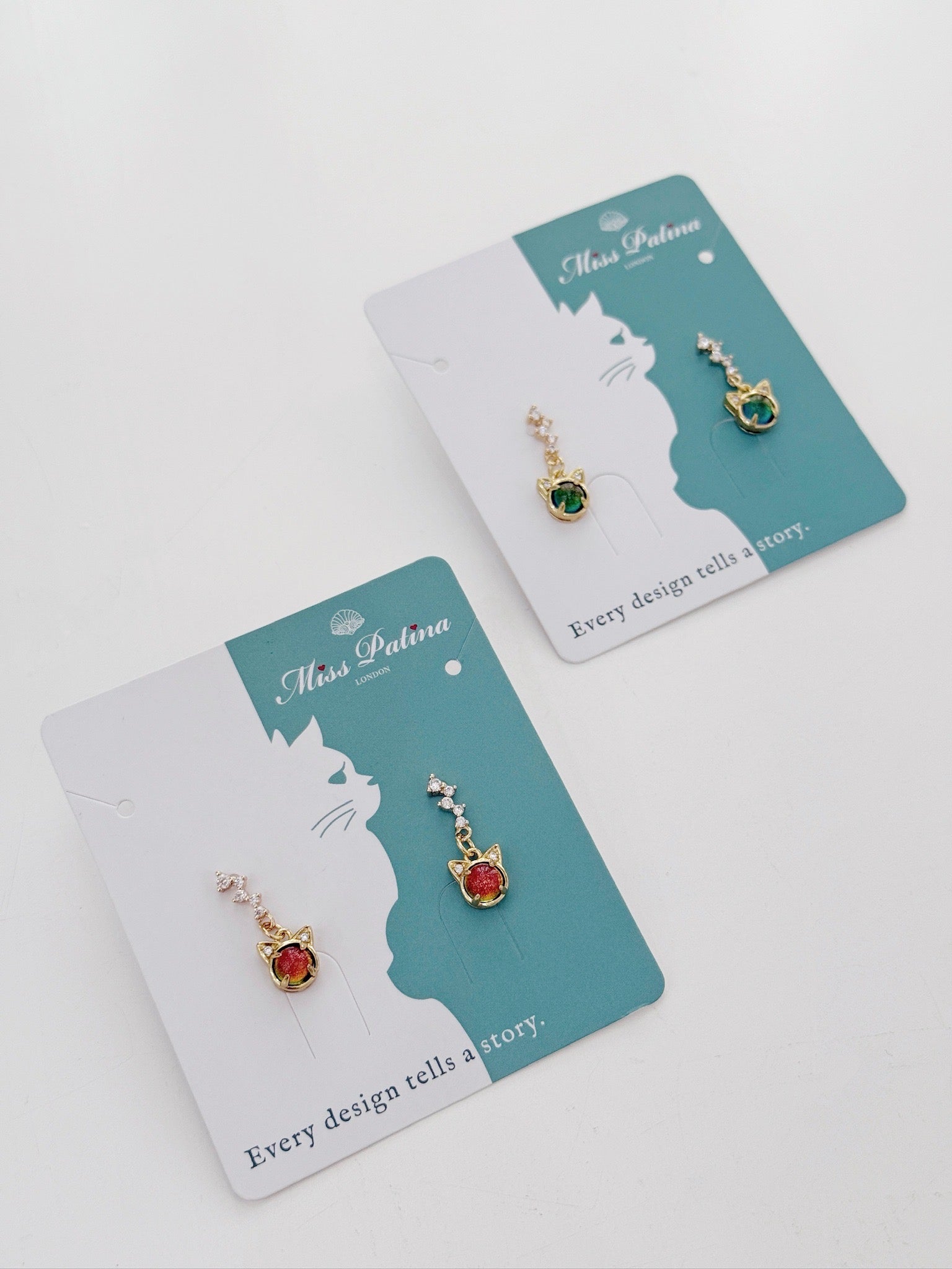 Cat Eye Kitten Earrings