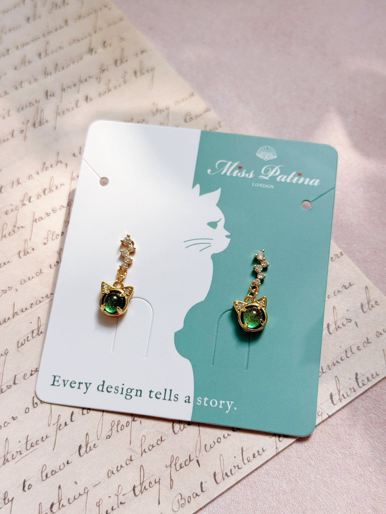 Cat Eye Kitten Earrings