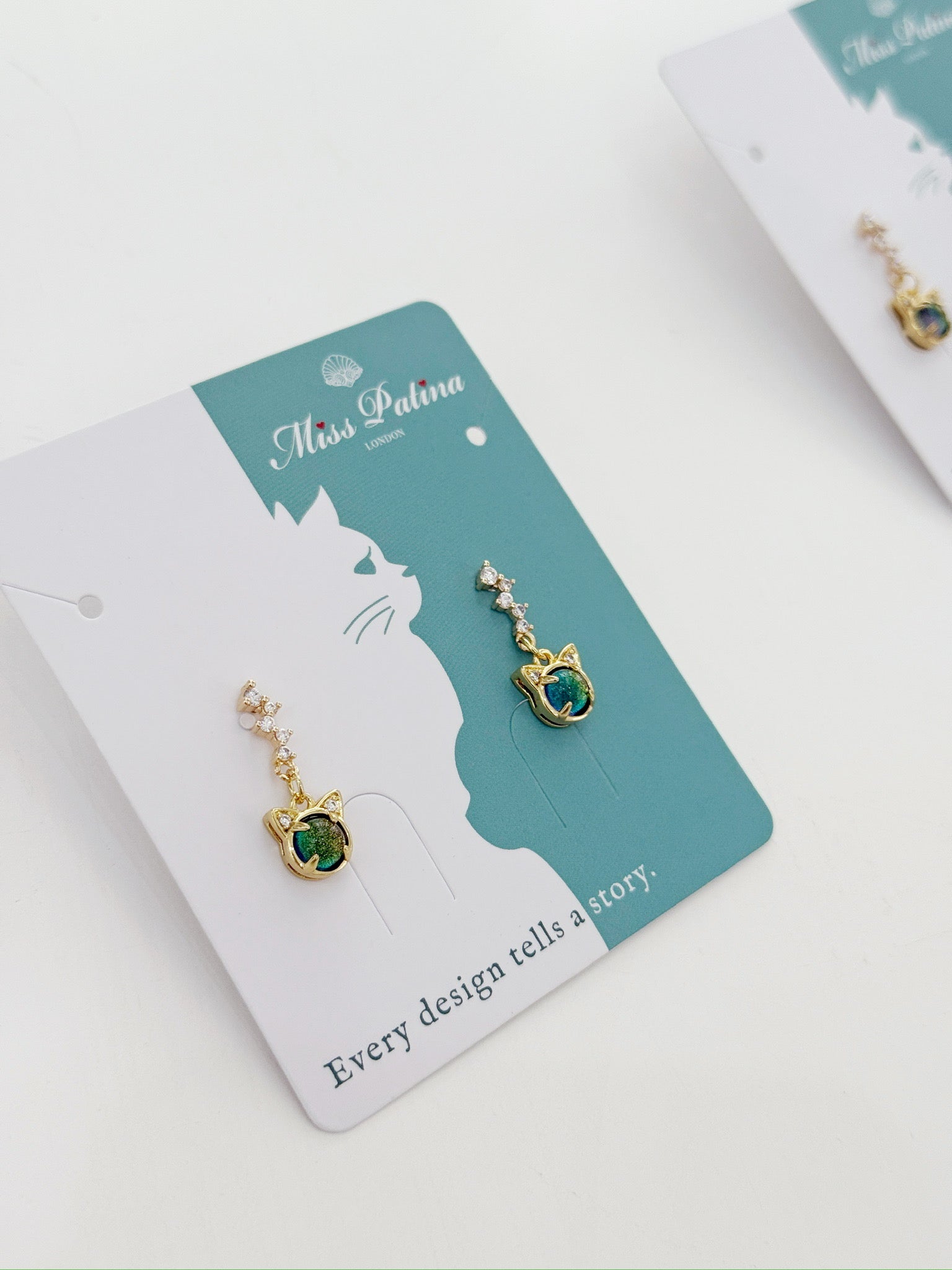 Cat Eye Kitten Earrings