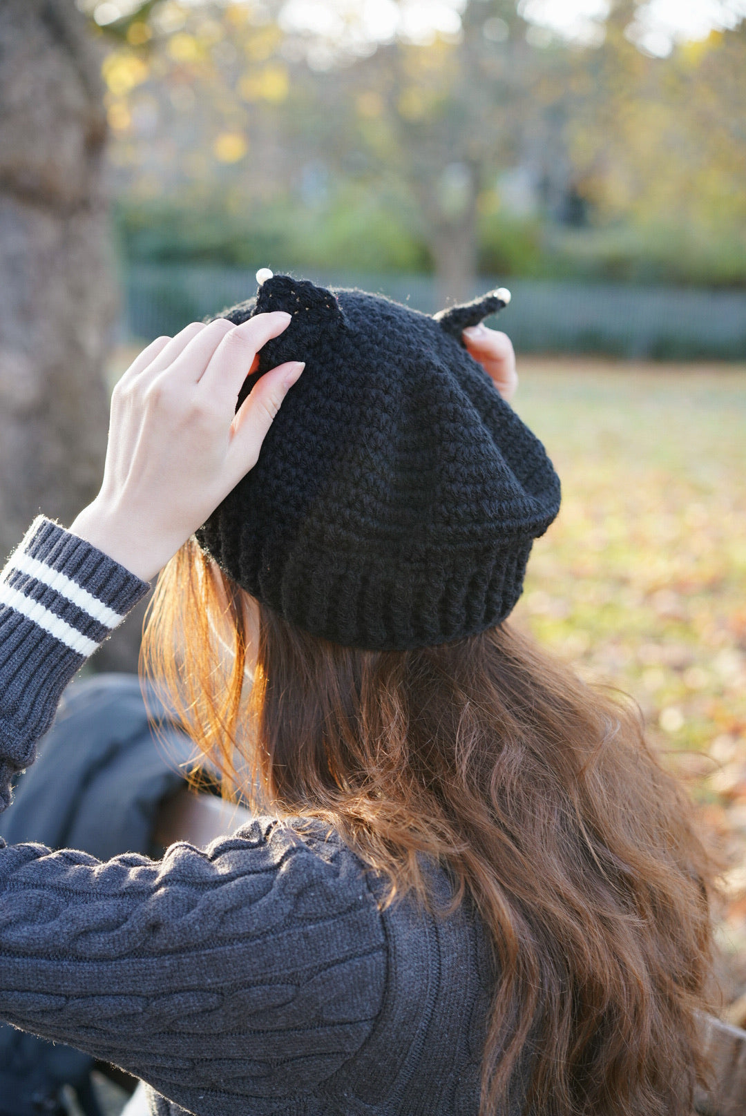 Purrty Kitty Crochet Hat