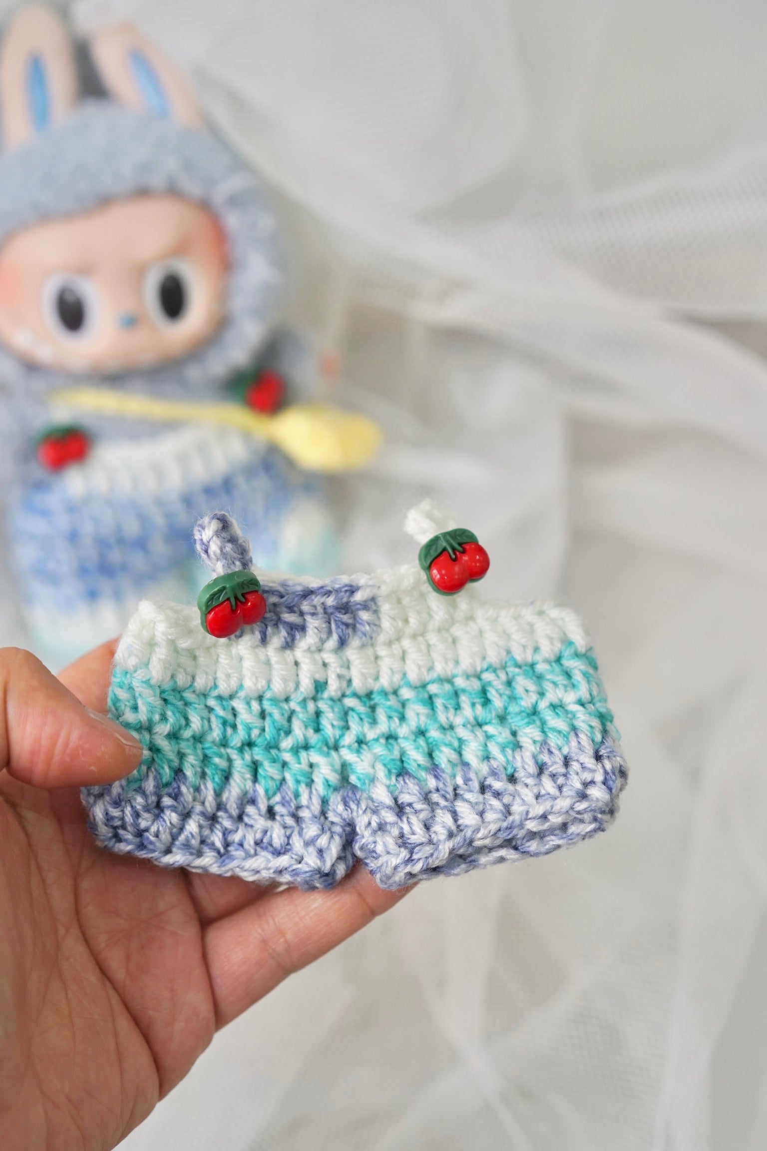 Cherry Crochet Dungarees