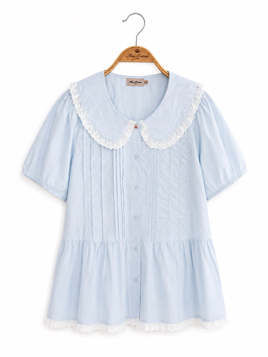 Cherry Wink Doll Blouse (Blue)