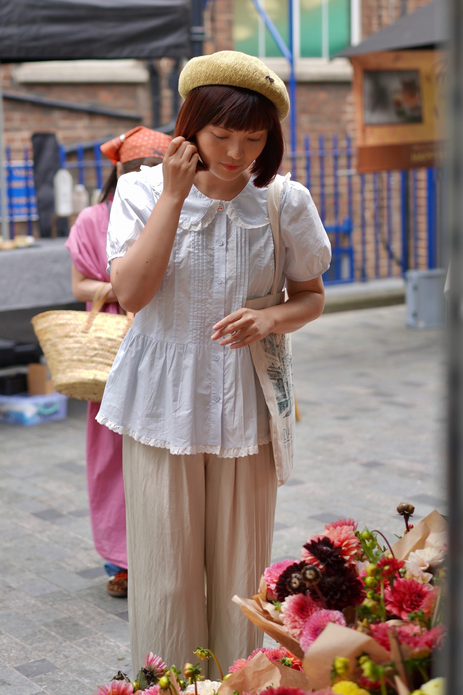 Cherry Wink Doll Blouse (Blue)