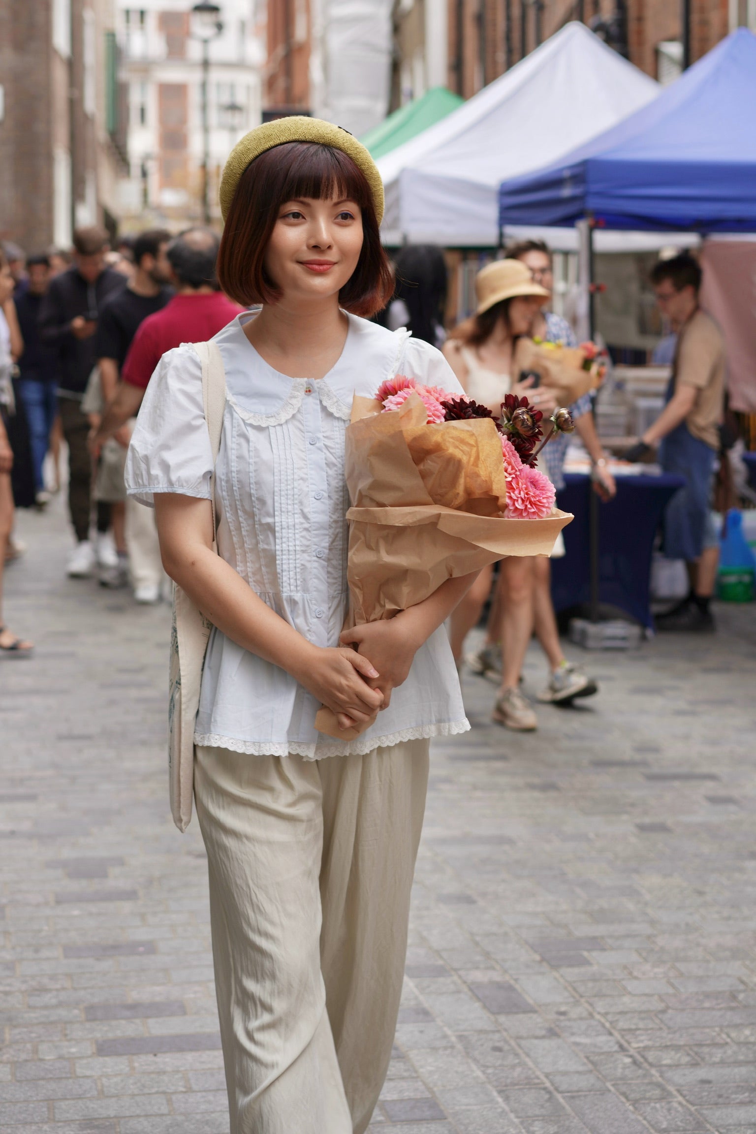 Cherry Wink Doll Blouse (Blue)