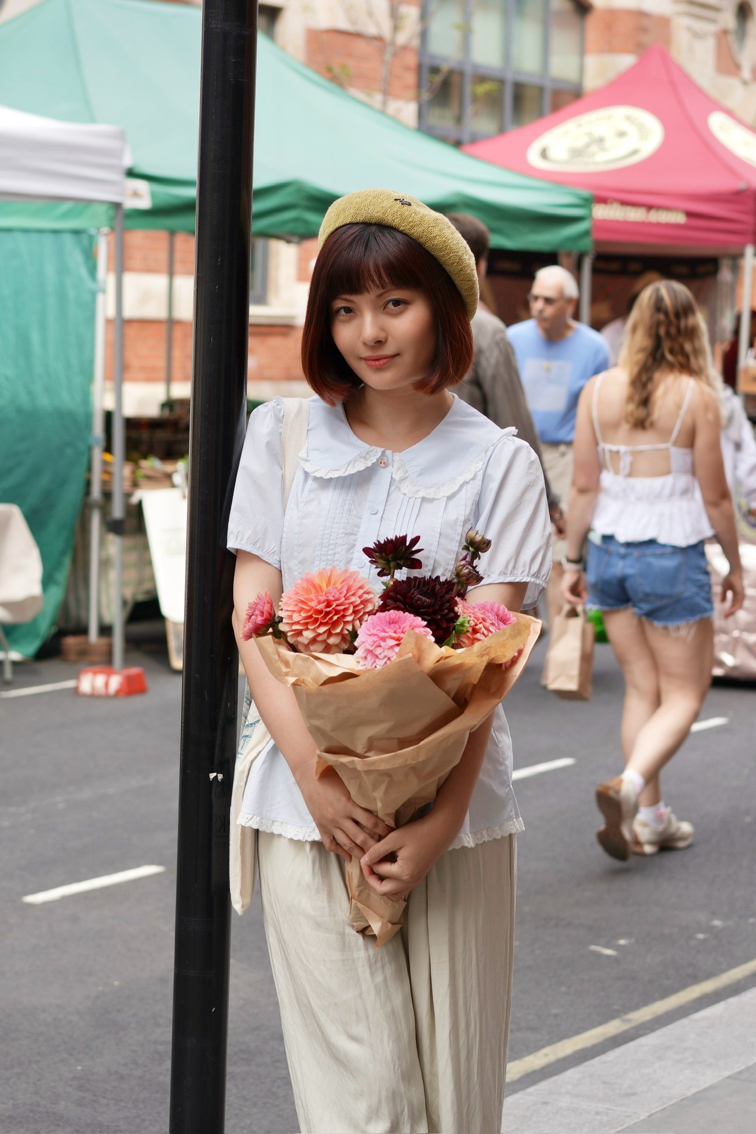 Cherry Wink Doll Blouse (Blue)