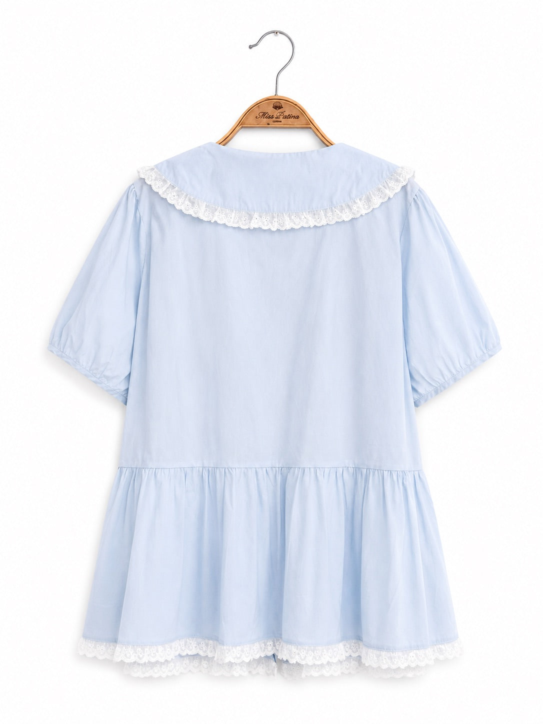 Cherry Wink Doll Blouse (Blue)
