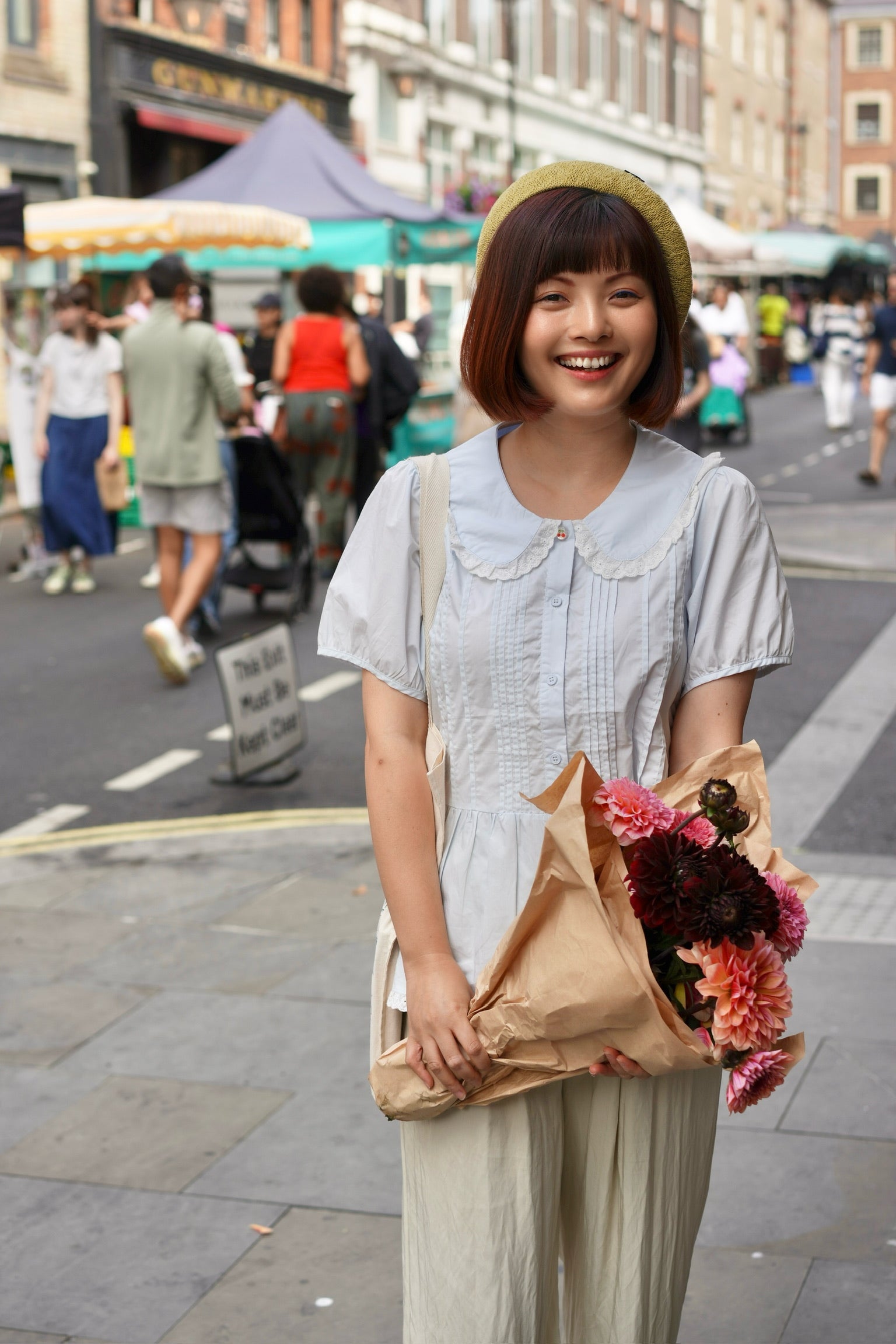 Cherry Wink Doll Blouse (Blue)