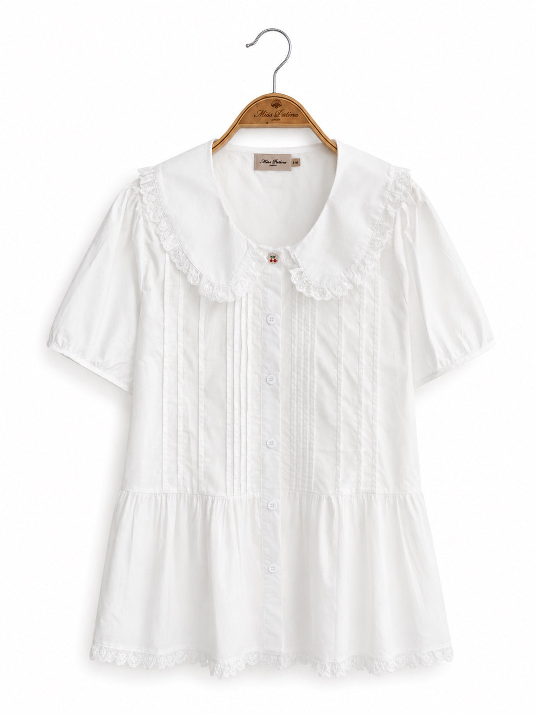 Cherry Wink Doll Blouse (White)