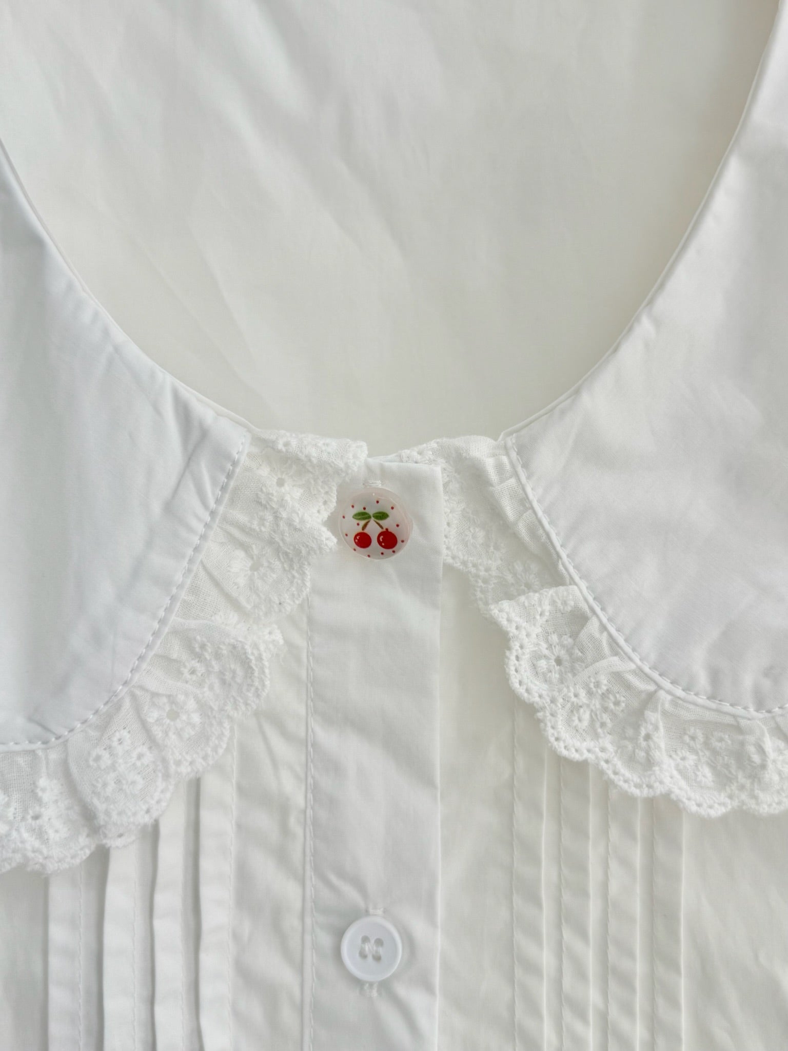 Cherry Wink Doll Blouse (White)