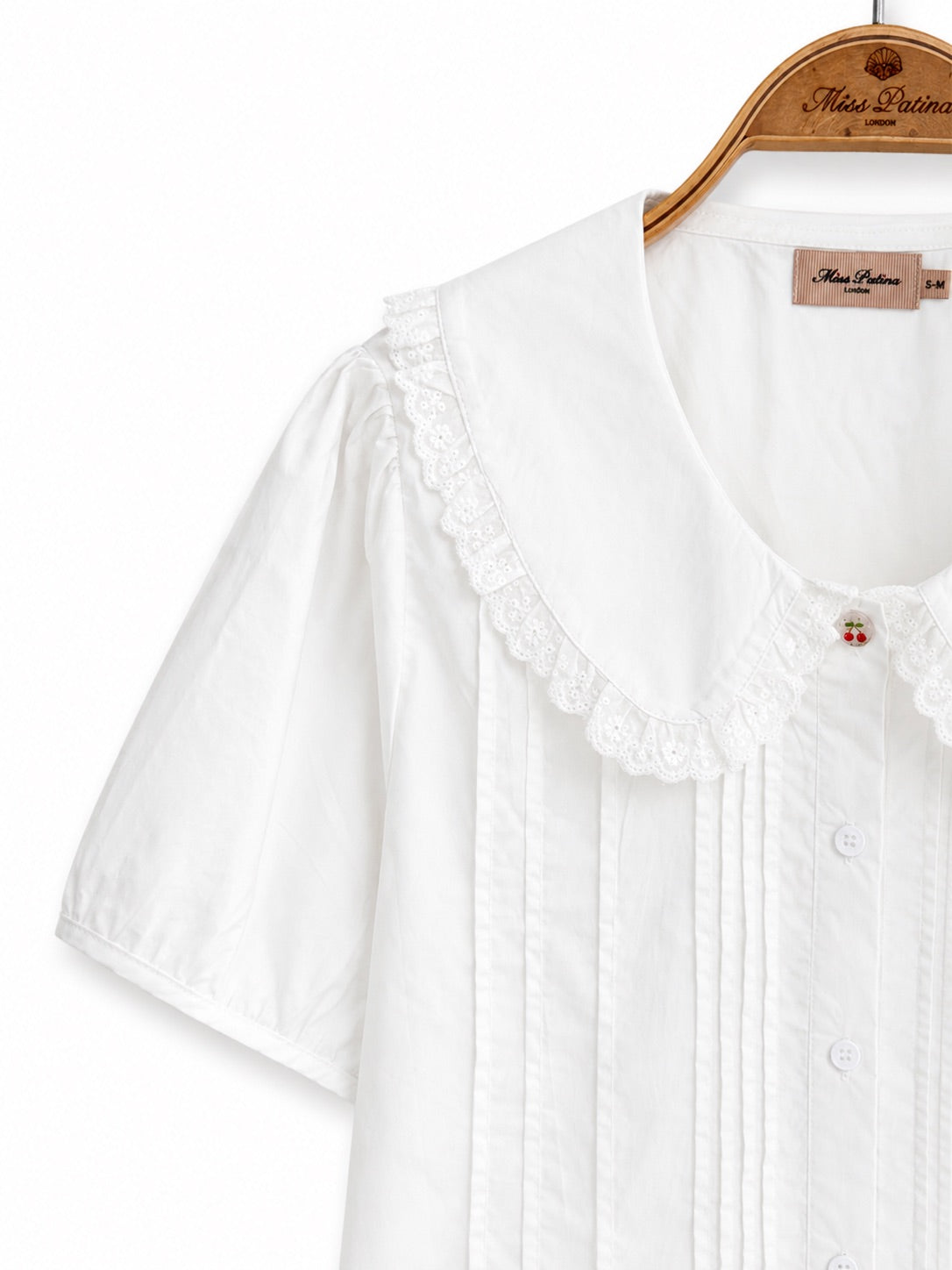 Cherry Wink Doll Blouse (White)