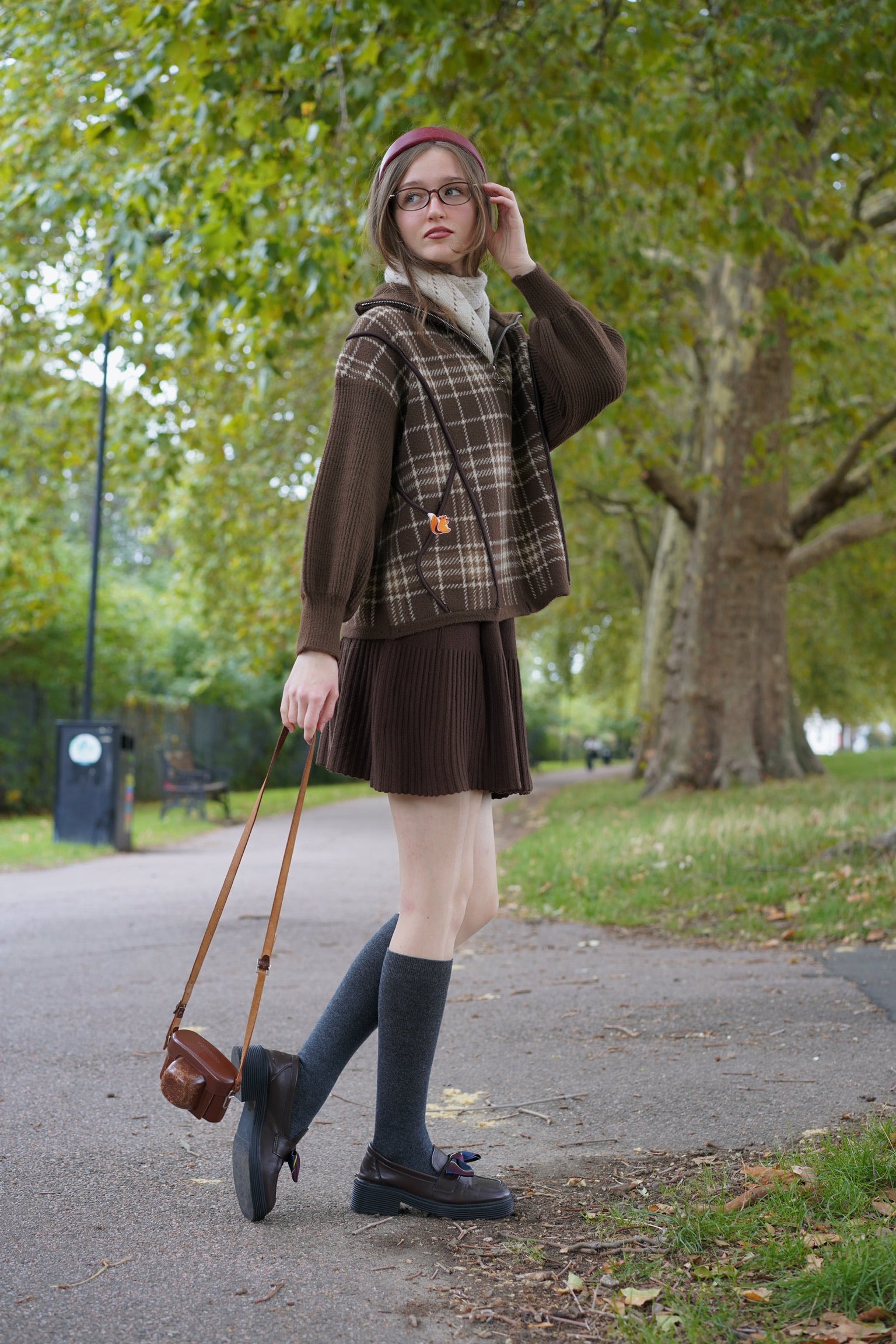 Chestnut Check Jacket