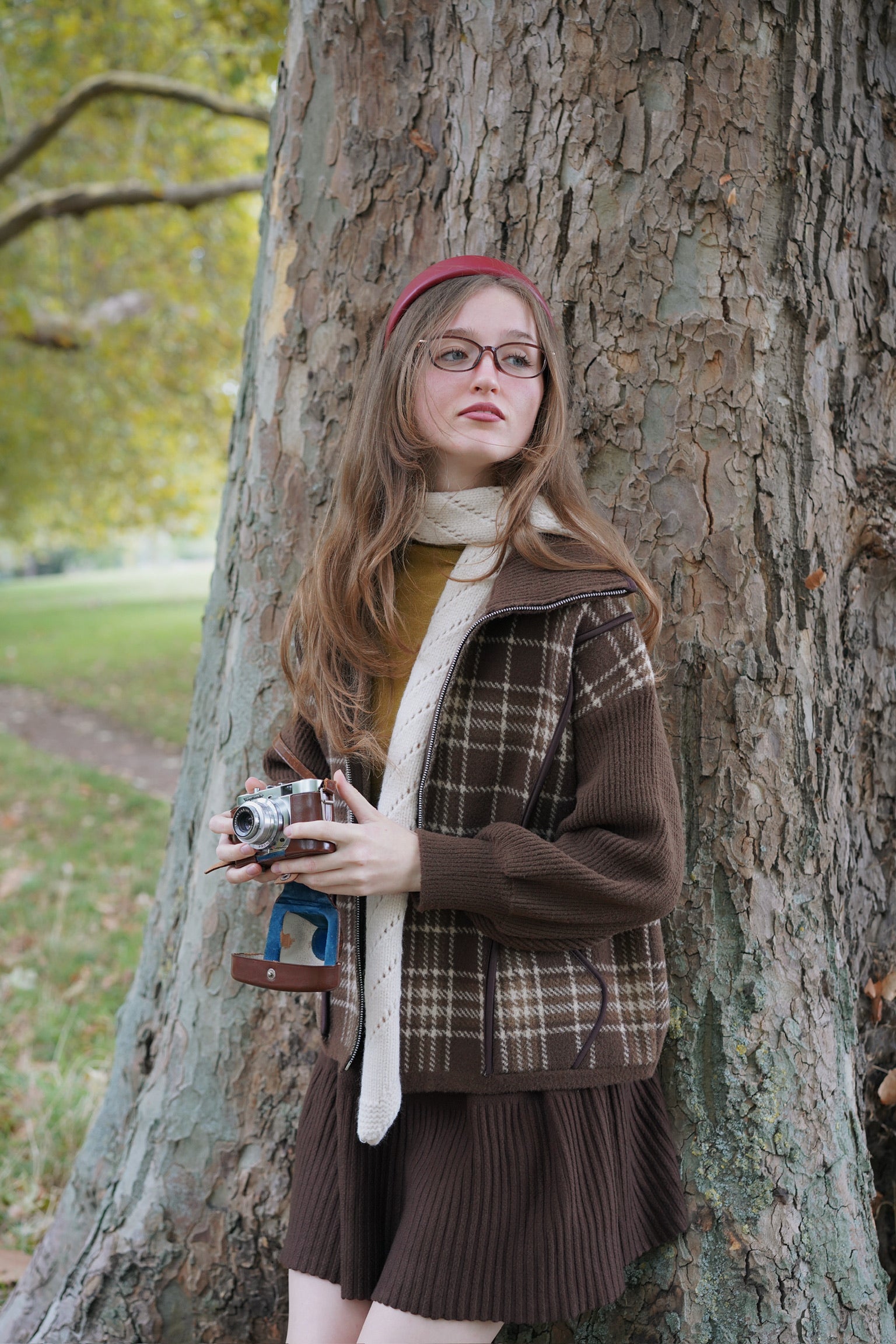 Chestnut Check Jacket